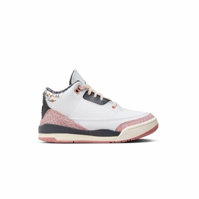 Kids Air Jordan 3 Retro 'Red Stardust'