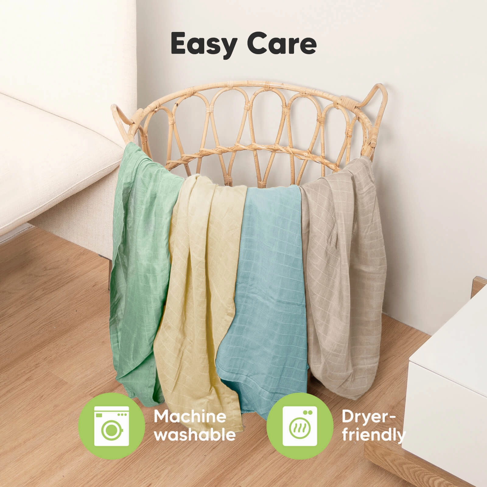 Lumi Muslin Swaddle Blankets (Mirage)