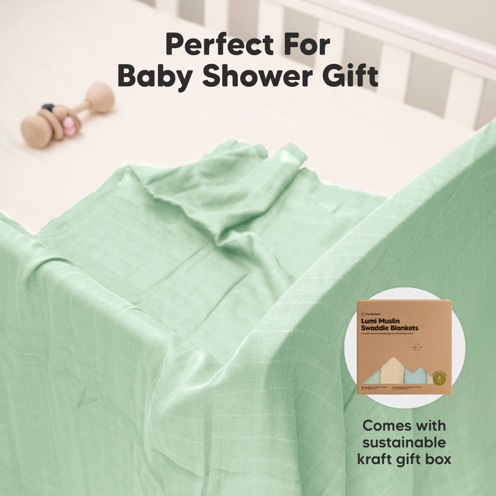 Lumi Muslin Swaddle Blankets (Mirage)