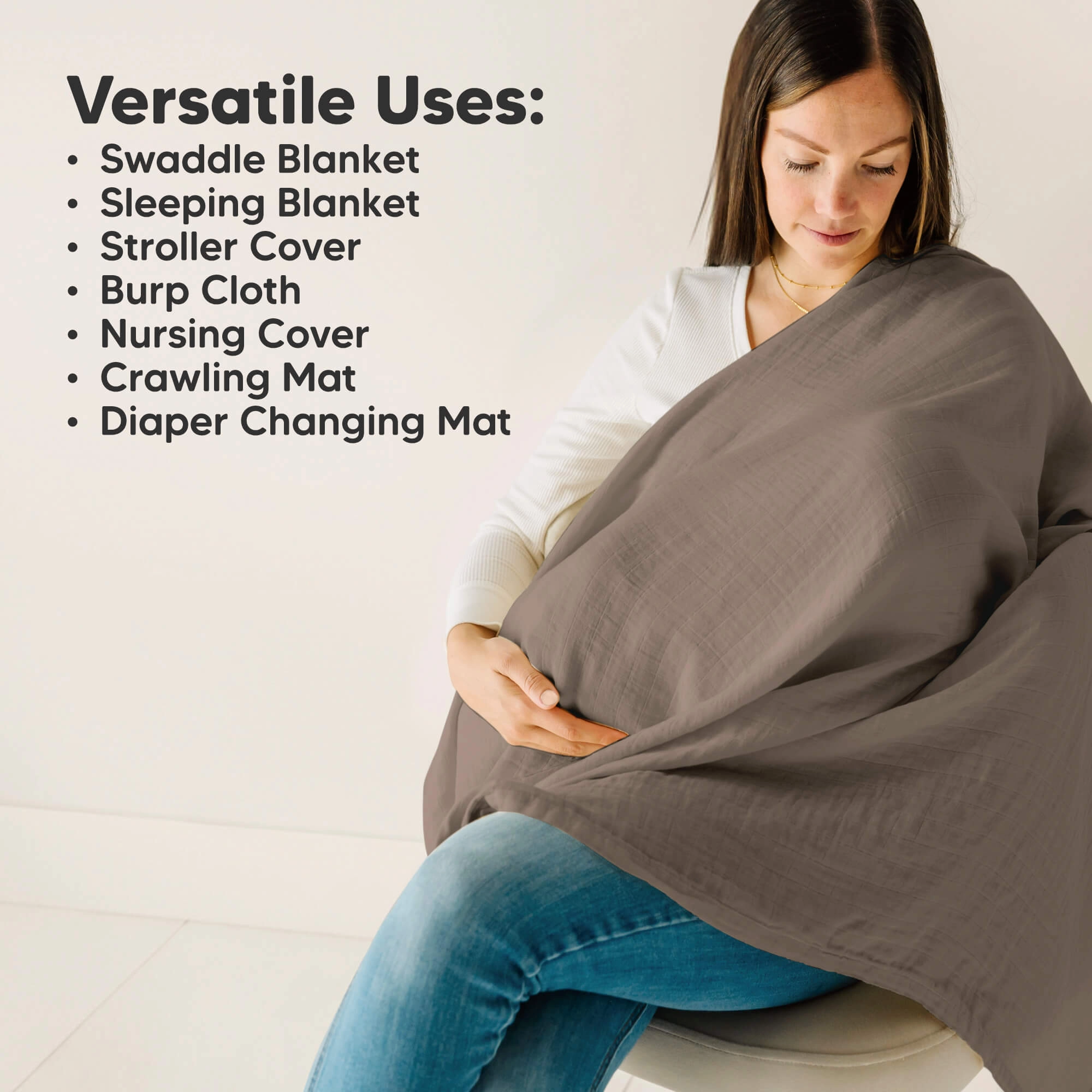 Lumi Muslin Swaddle Blankets (Nimbus)