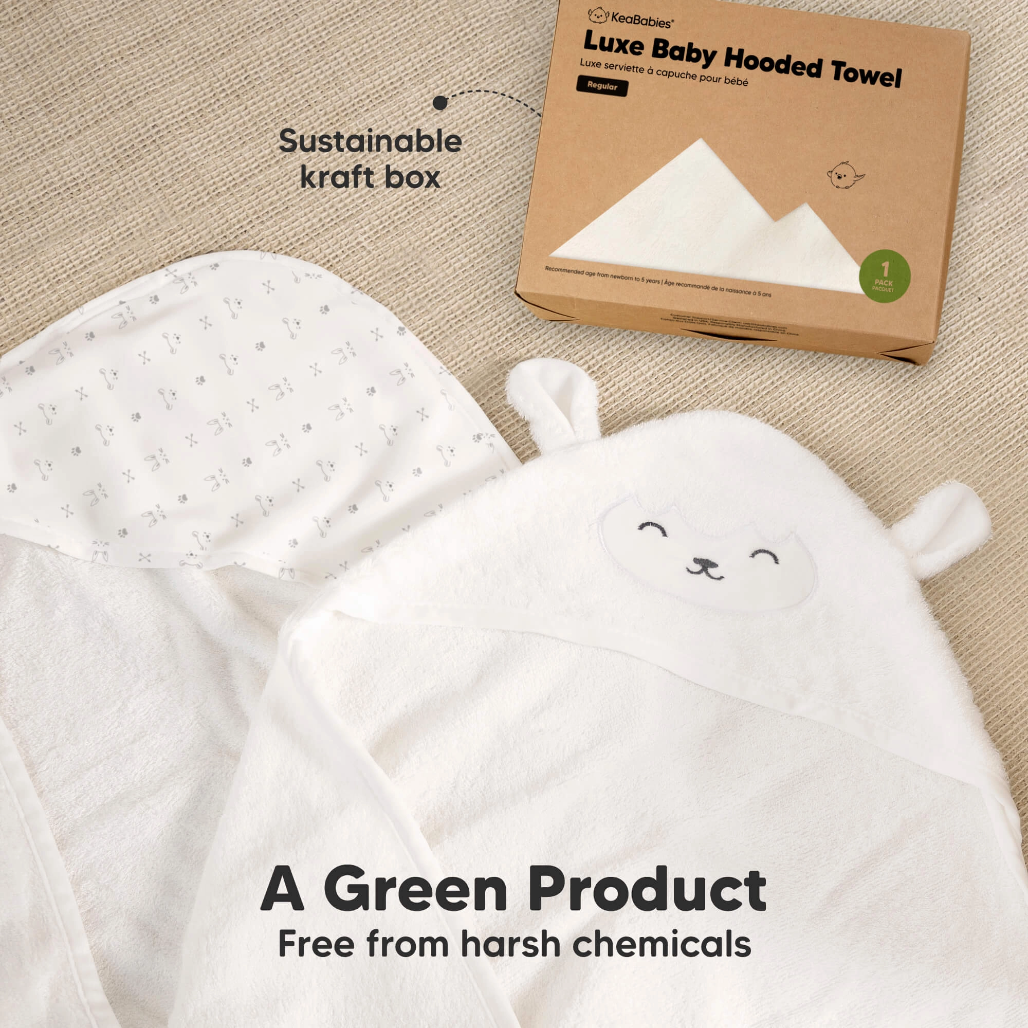 Luxe Baby Hooded Towel (Wildscape)