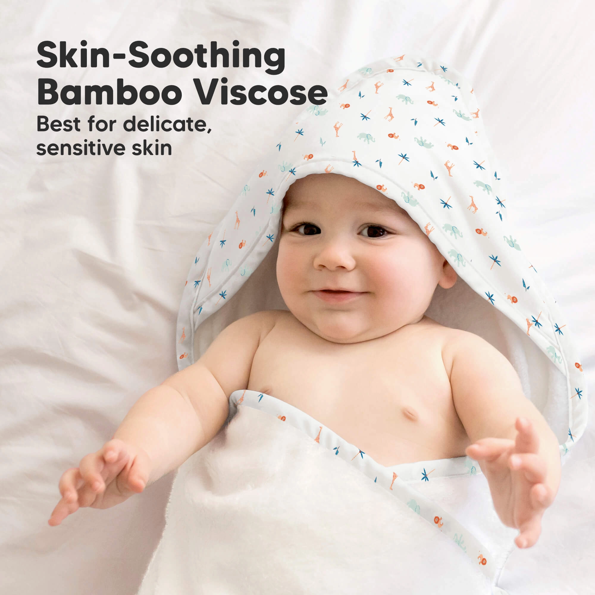 Luxe Baby Hooded Towel (Wildscape)