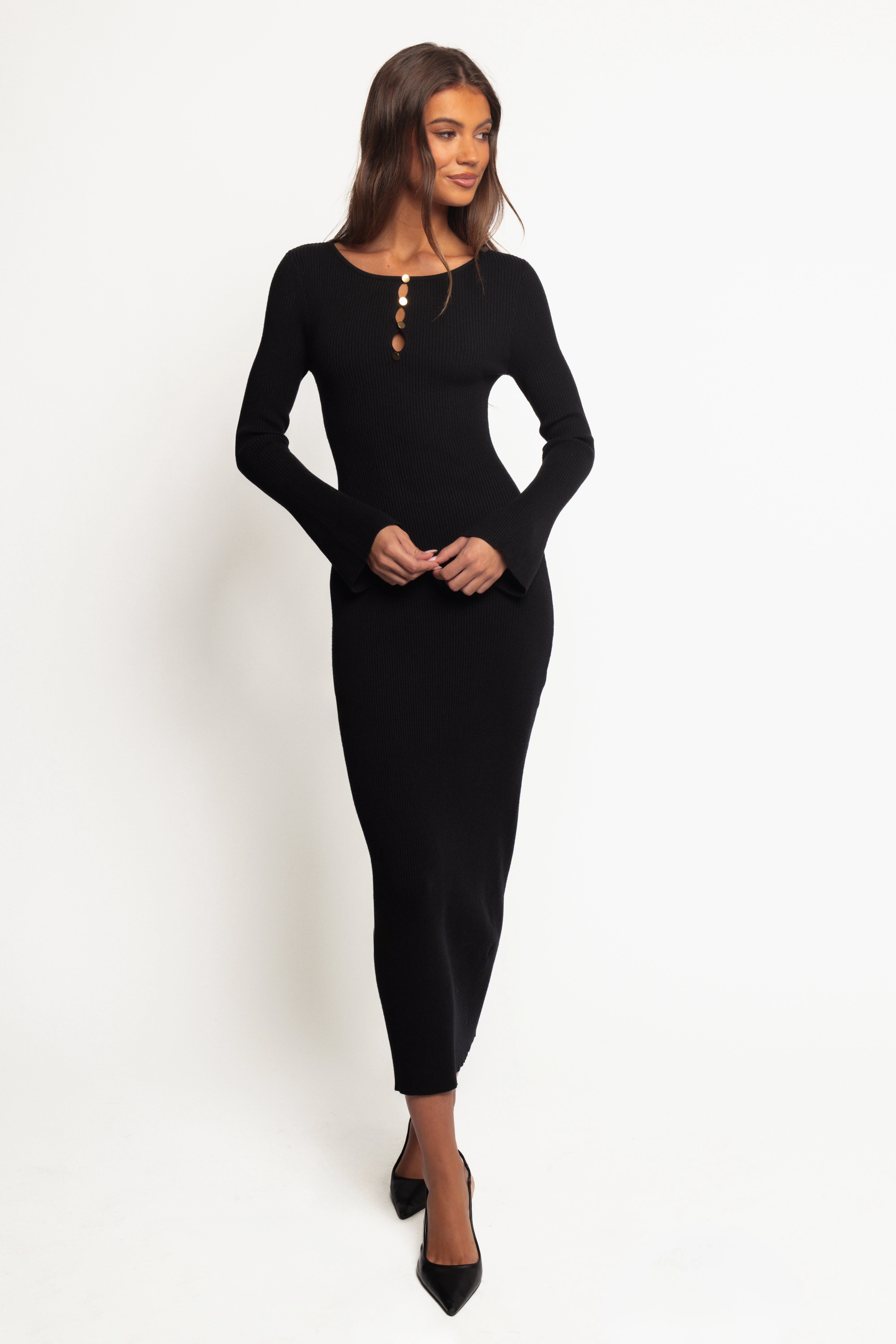 Maxwell Knit Maxi Dress - Black