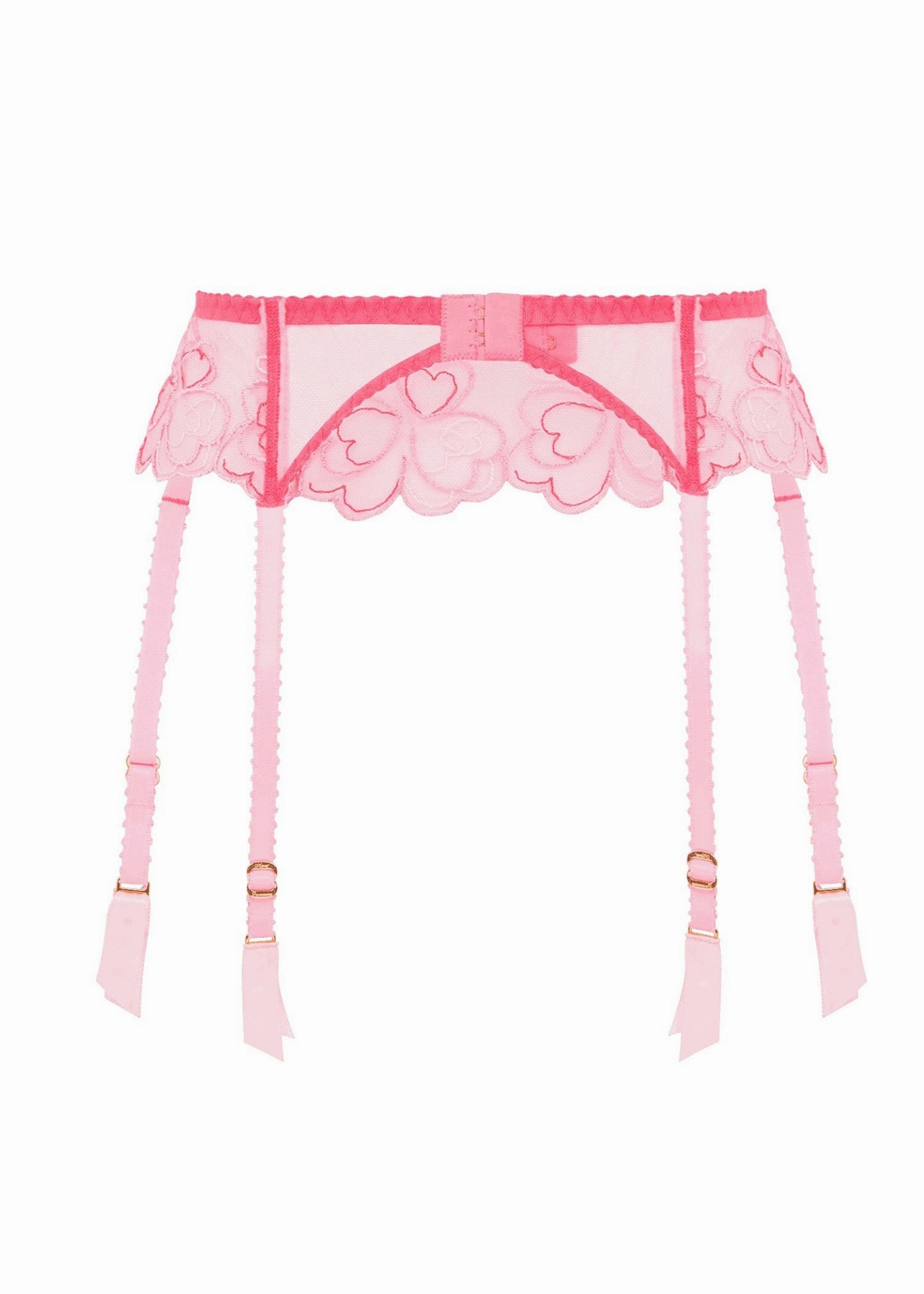 Maysie Suspender (Fuchsia / Baby Pink)