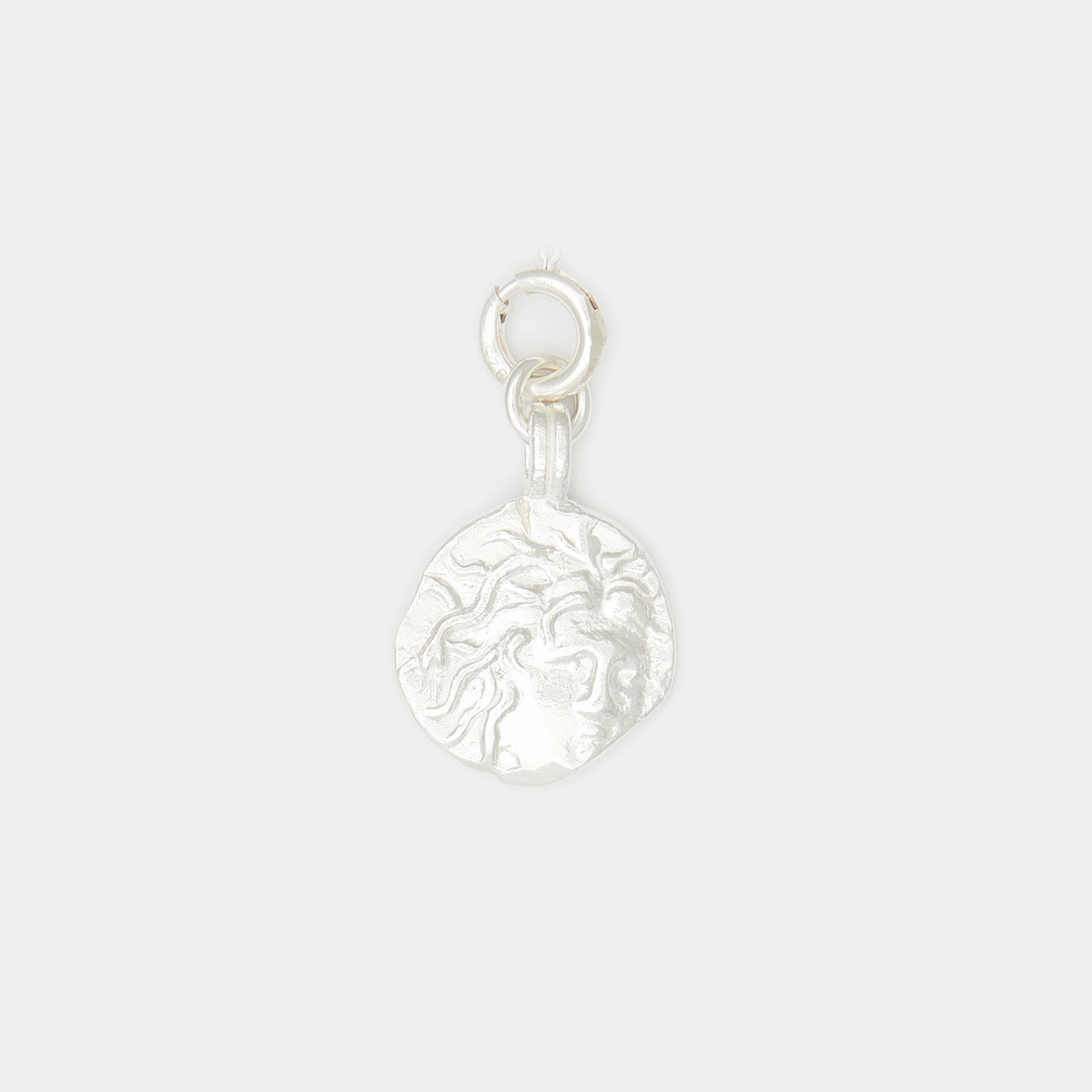 Medusa Charm Necklace in Silver
