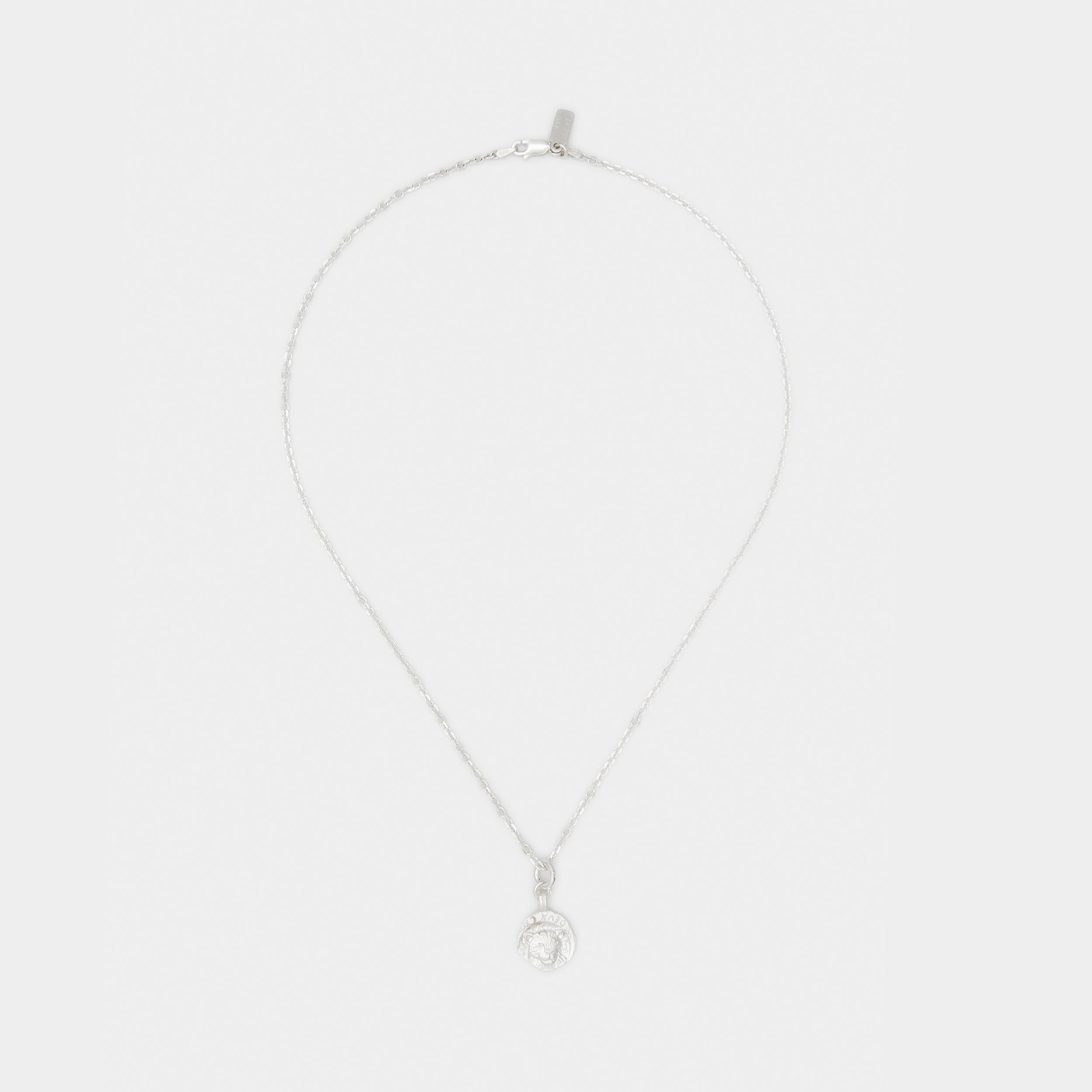 Medusa Charm Necklace in Silver