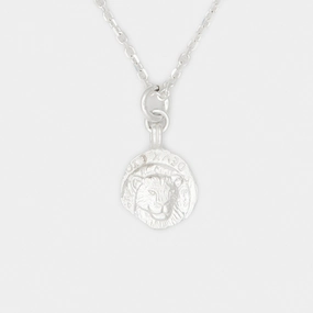 Medusa Charm Necklace in Silver