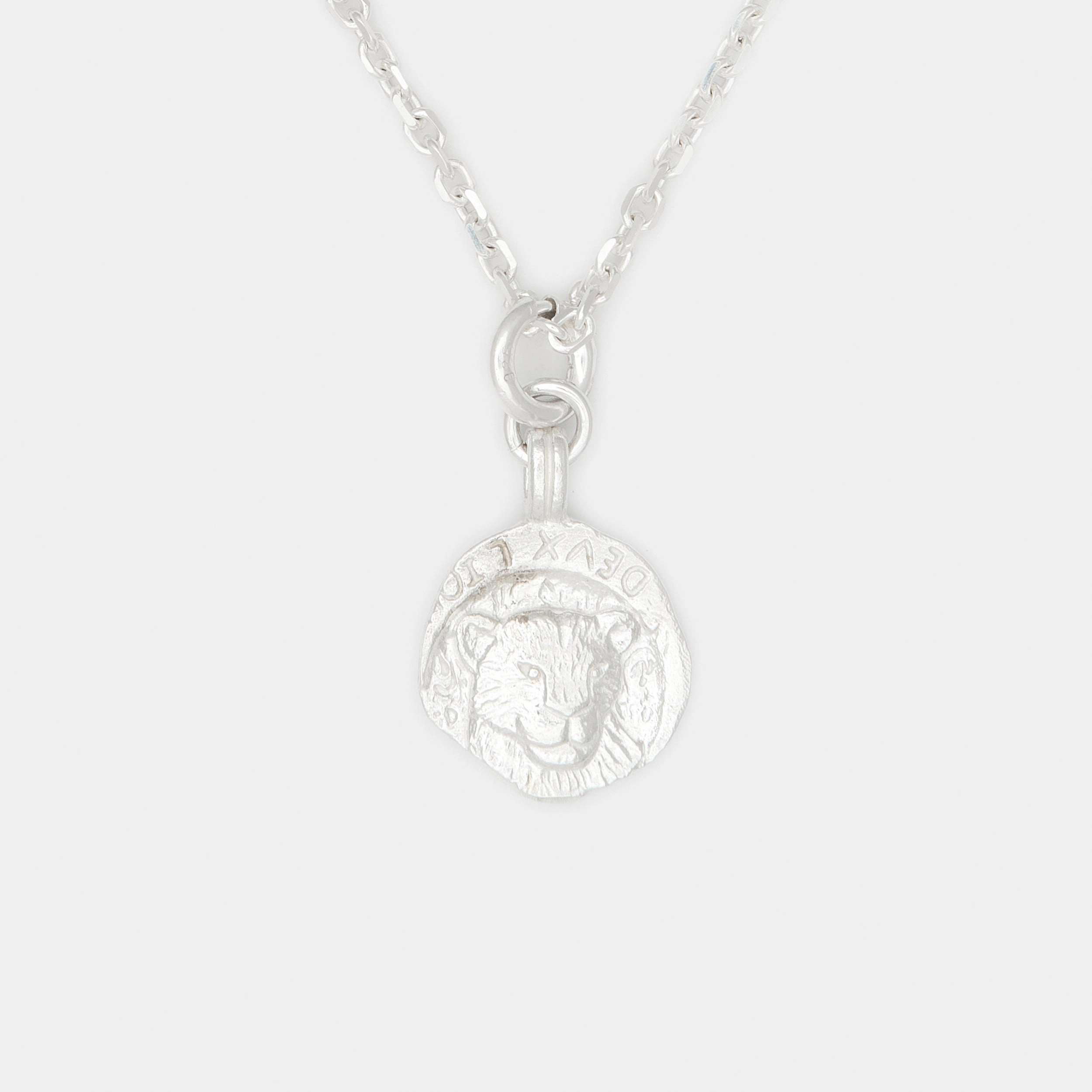 Medusa Charm Necklace in Silver