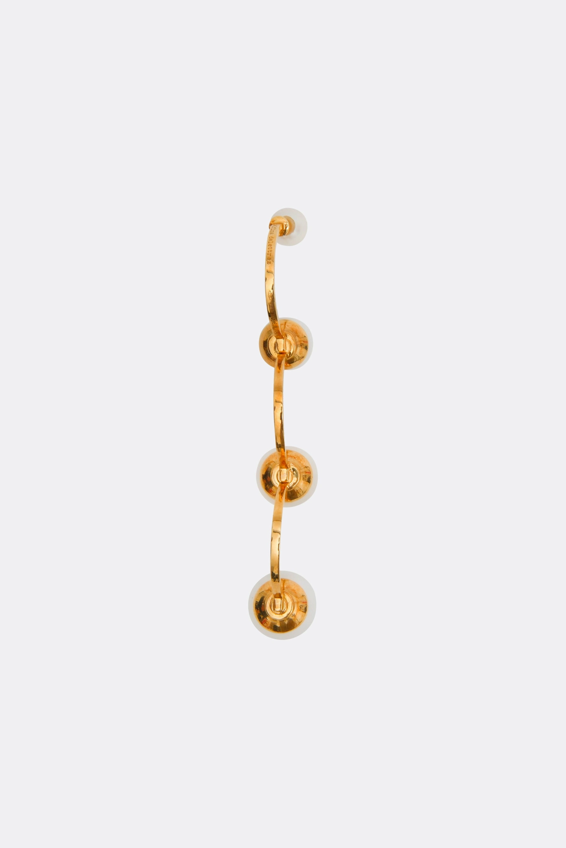 Multi-Pearl gold earring