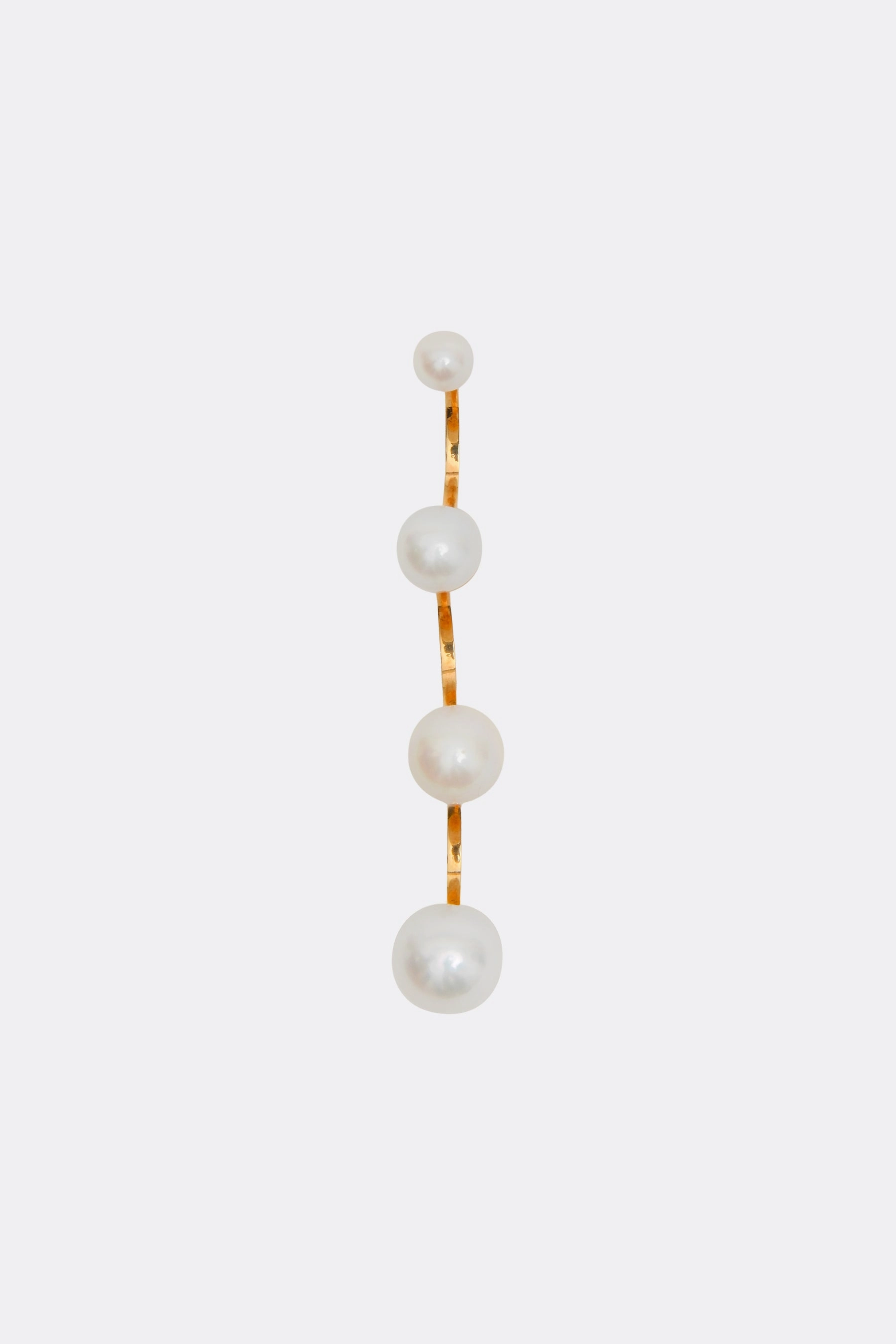 Multi-Pearl gold earring