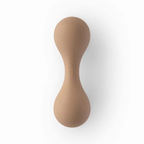 Mushie Silicone Baby Rattle Toy Natural