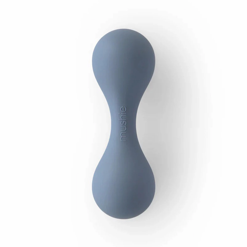 Mushie Silicone Baby Rattle Toy Tradewinds