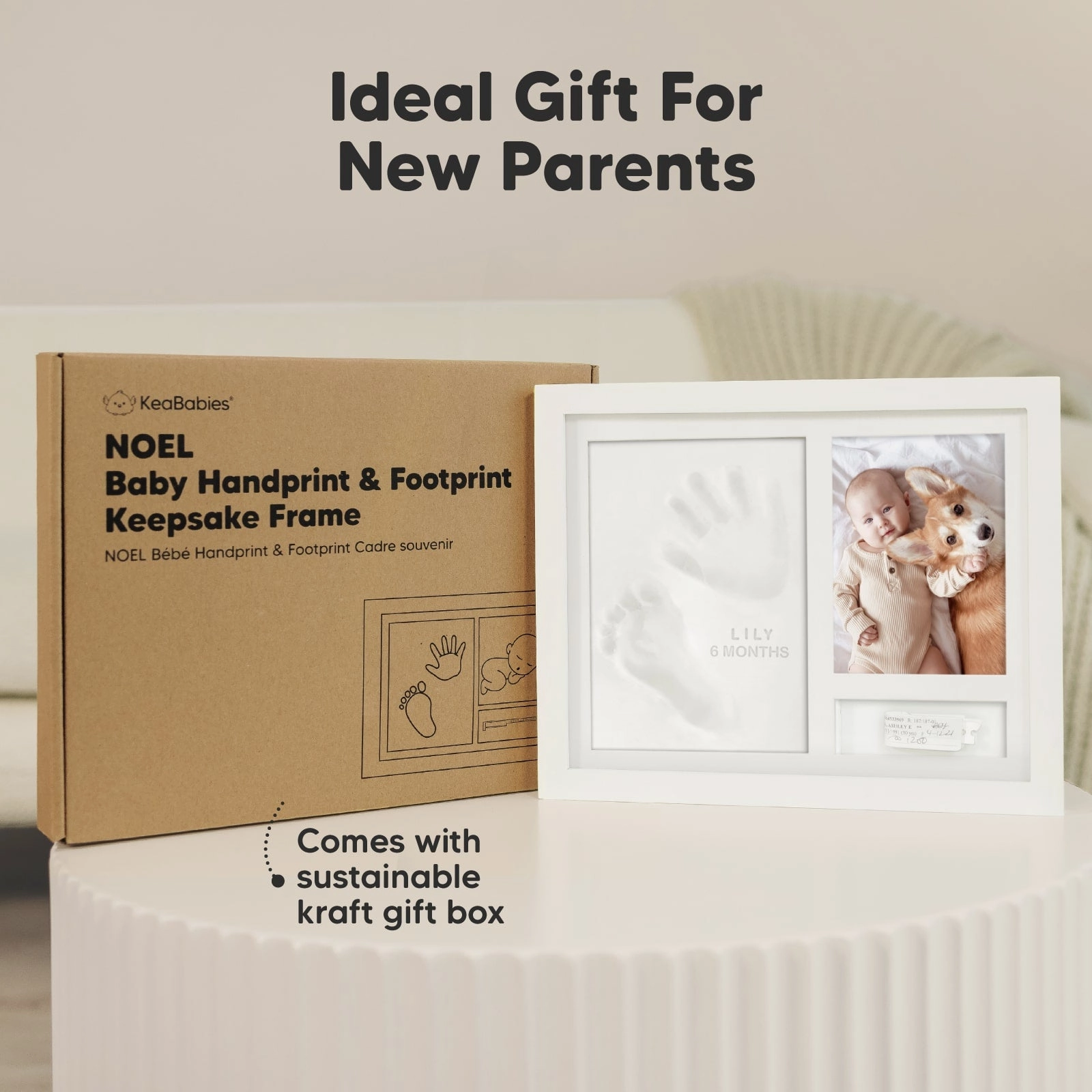 Noel Baby Handprint & Footprint Keepsake Frame