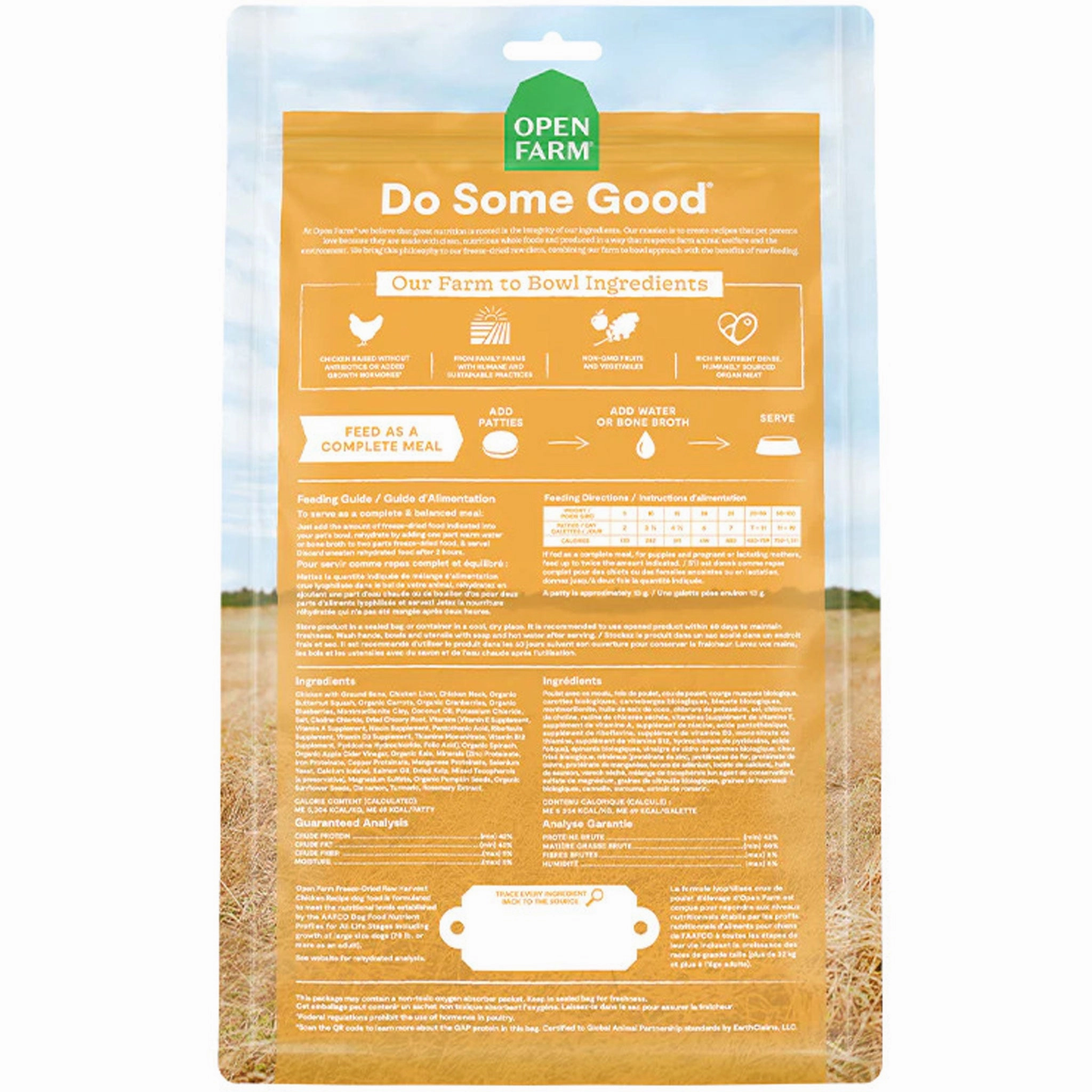 Open Farm Freeze-Dried Patties Chicken Dog Food