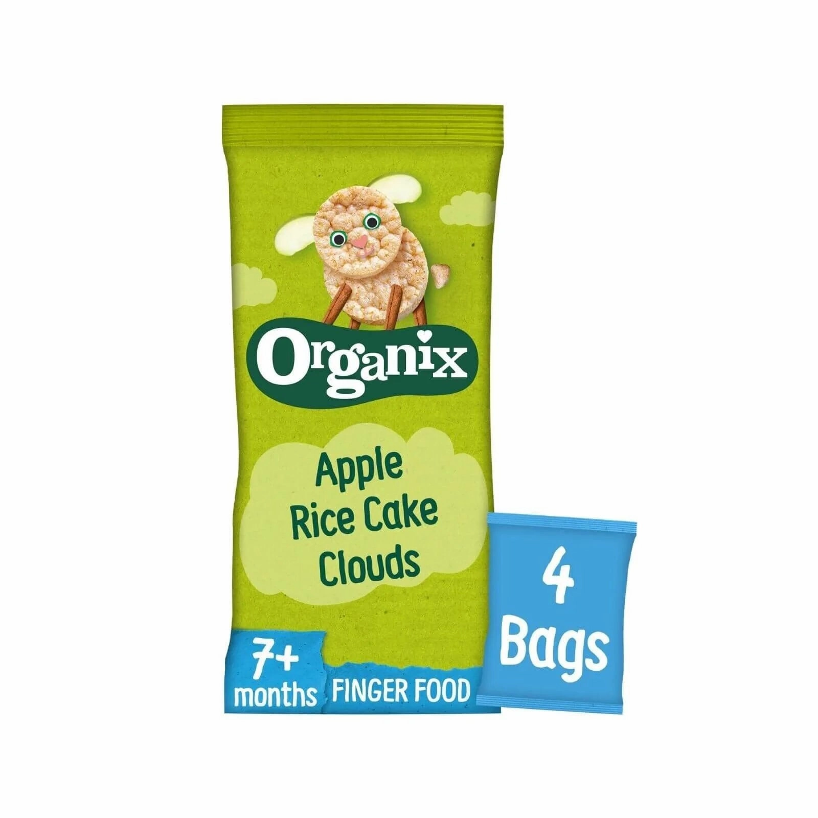 Organix Apple Rice Cake Clouds Multipack 7  months 72g (4x18g)