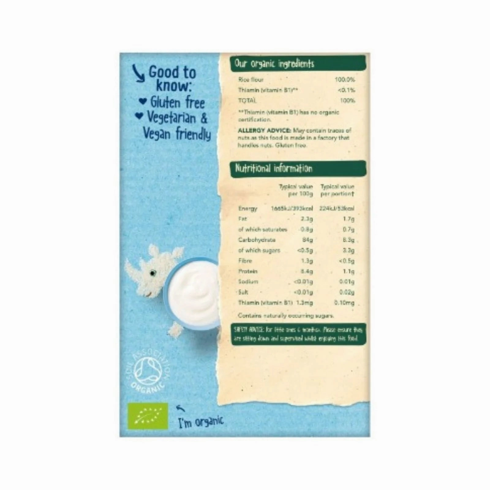 Organix Baby Rice 6  months 100g