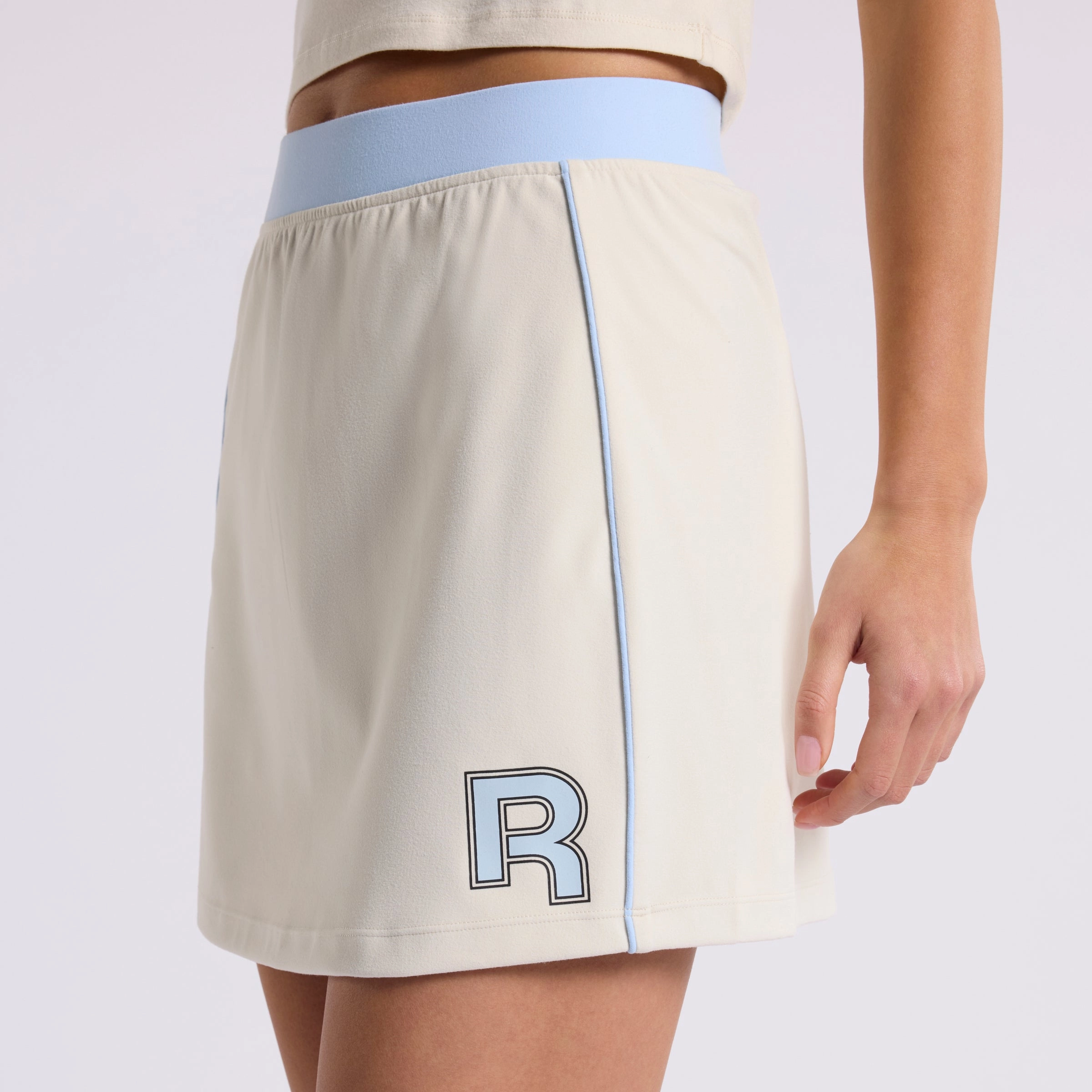 Ov Mini Skirt Alabaster/ Soft Blue