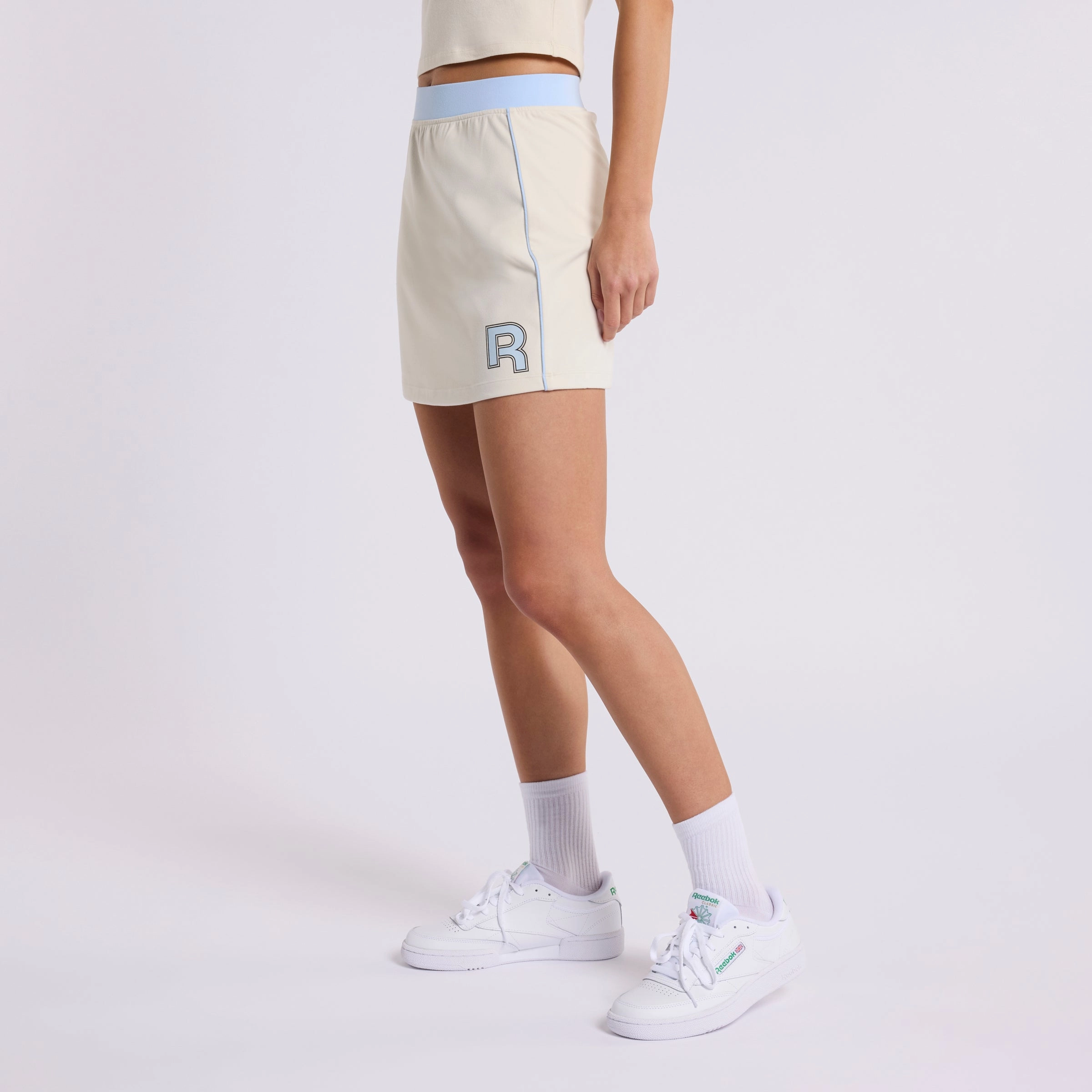 Ov Mini Skirt Alabaster/ Soft Blue