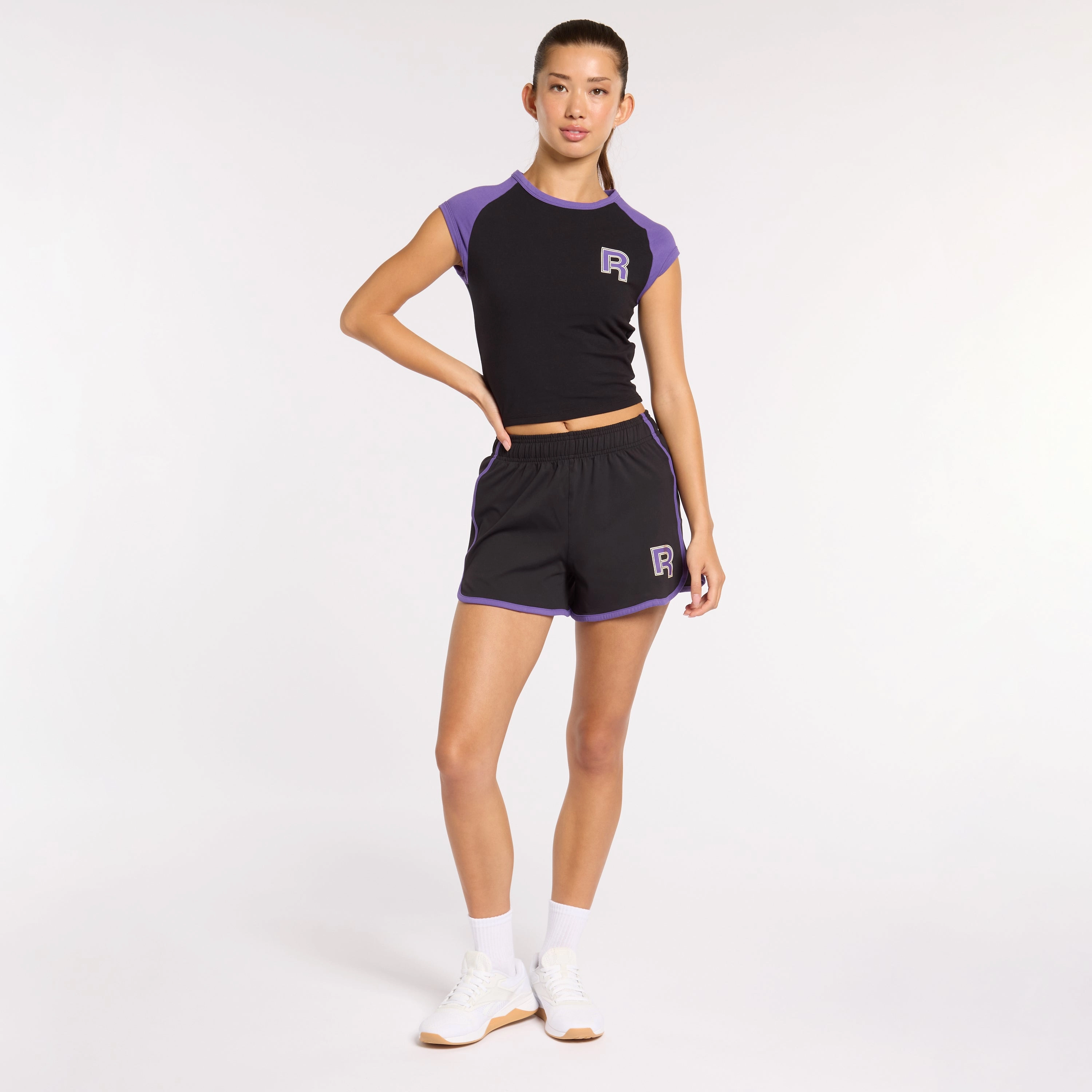 Ov Raglan Tee Black/ Dynamic Purple