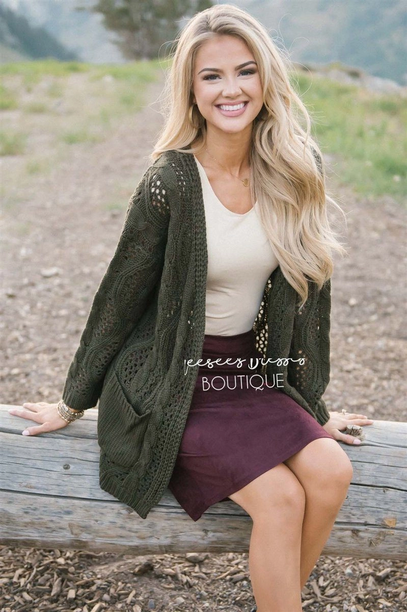 Over Sized Crochet Knit Cardigan