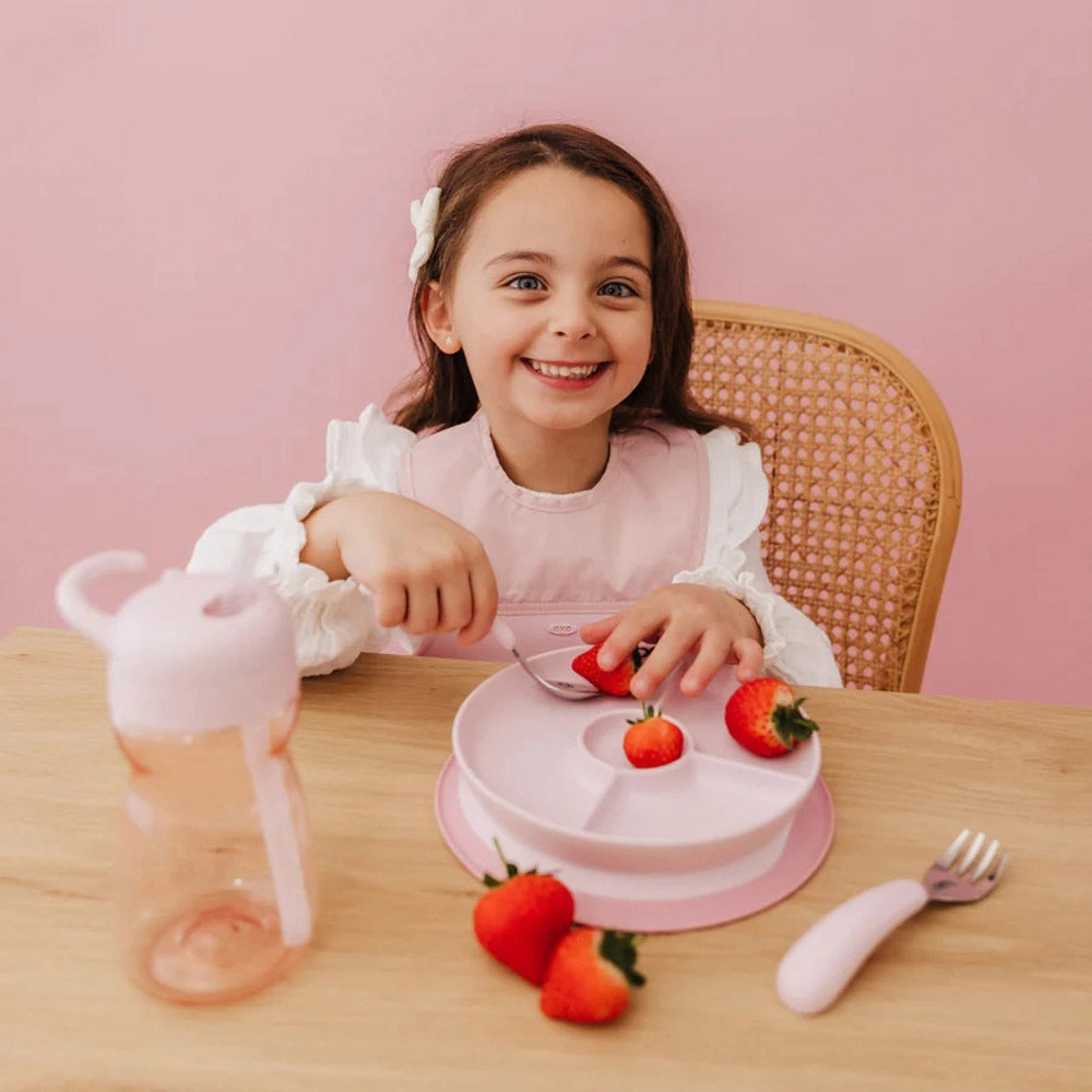 OXO Tot Stick & Stay Suction Divided Plate Blossom