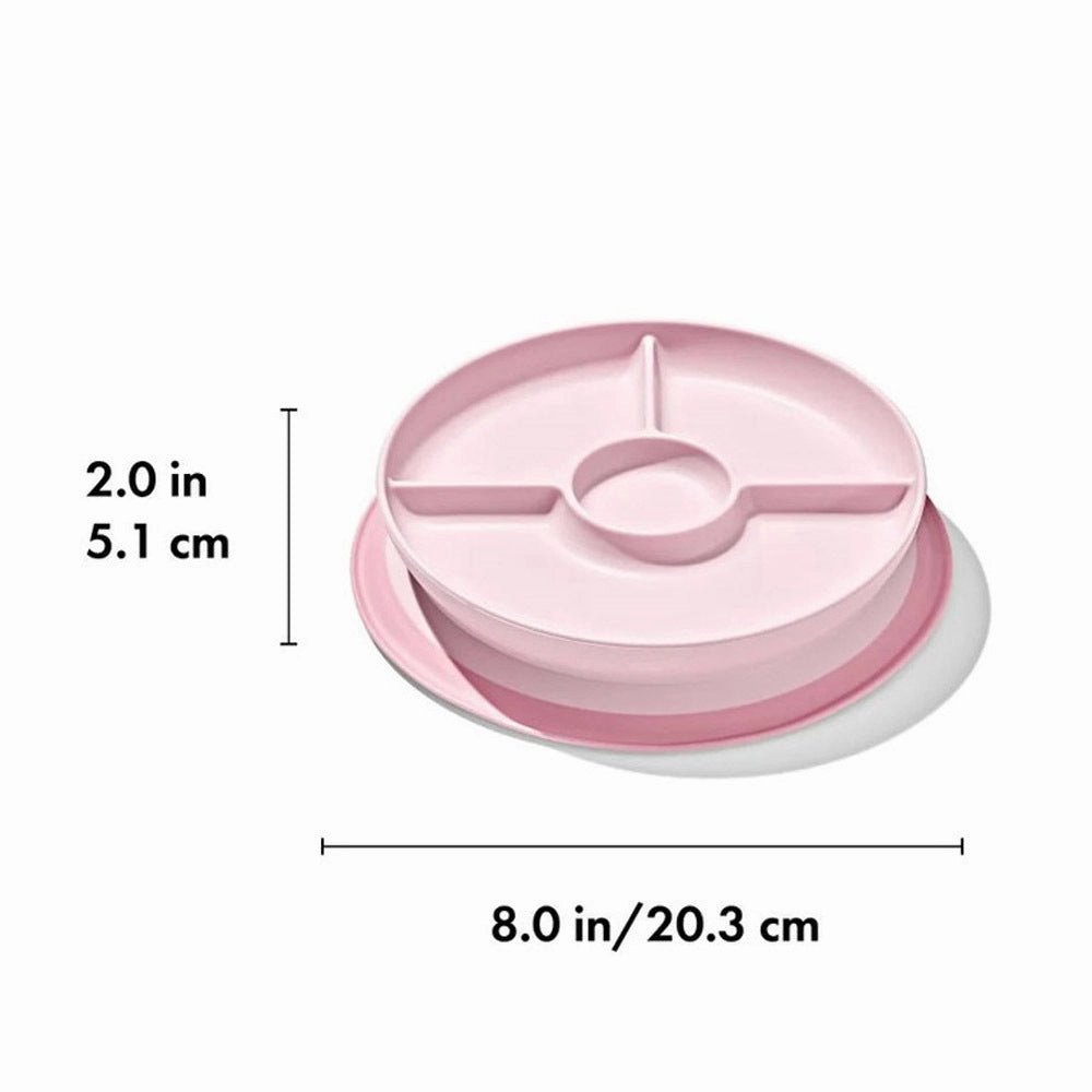 OXO Tot Stick & Stay Suction Divided Plate Blossom