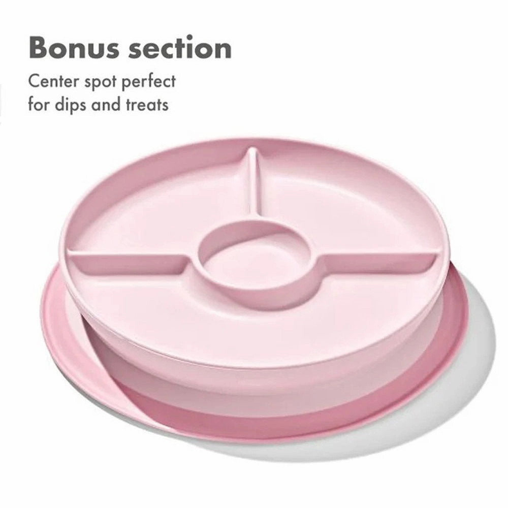 OXO Tot Stick & Stay Suction Divided Plate Blossom