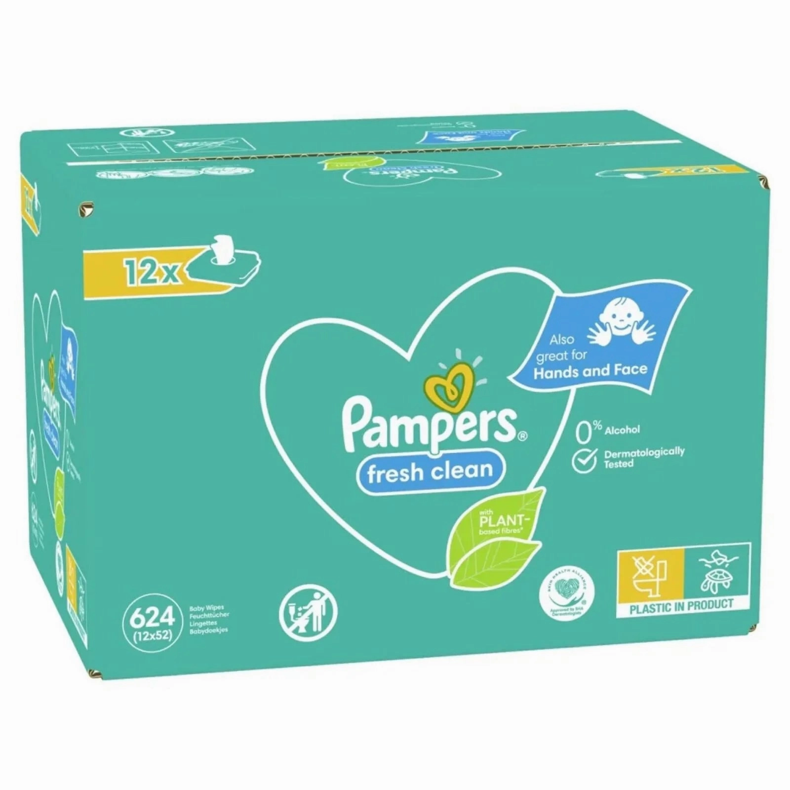 Pampers Baby Wipes Scented 12x52s