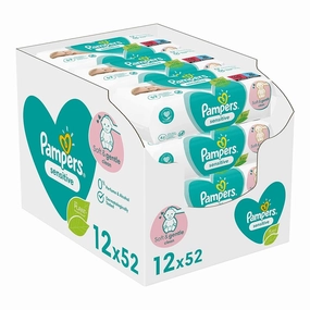 Pampers Baby Wipes Sensitive 12x52s