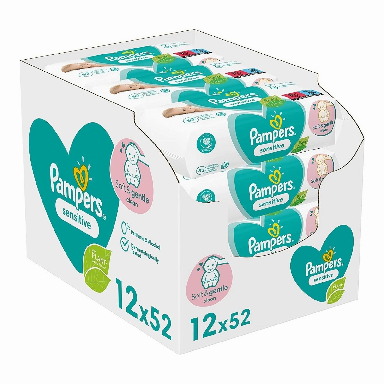 Pampers Baby Wipes Sensitive 12x52s