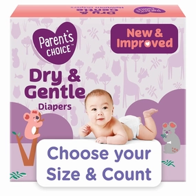Parent's Choice Dry & Gentle Baby Diapers 2 240 Ct