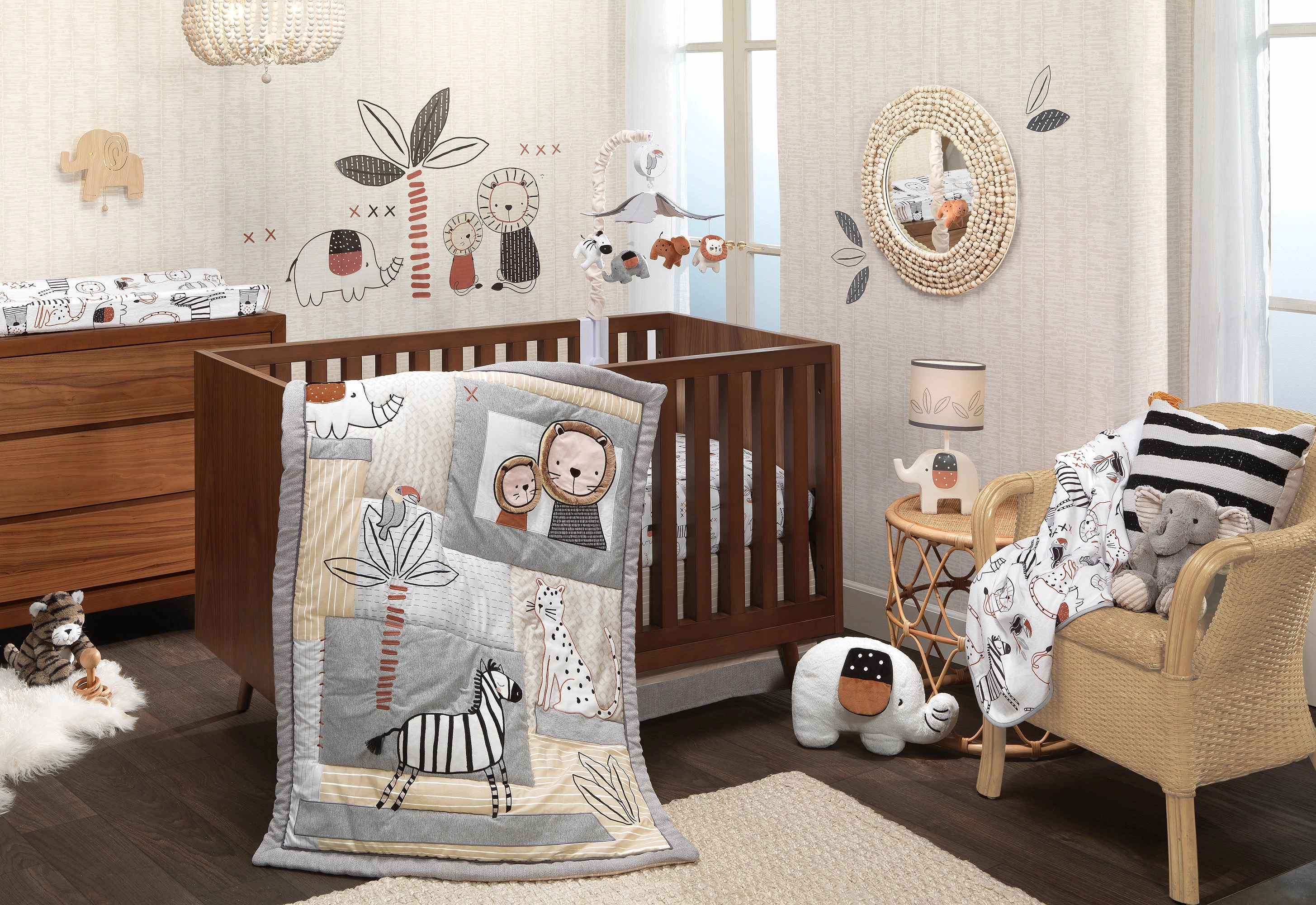 Patchwork Jungle Changing Pad Cover