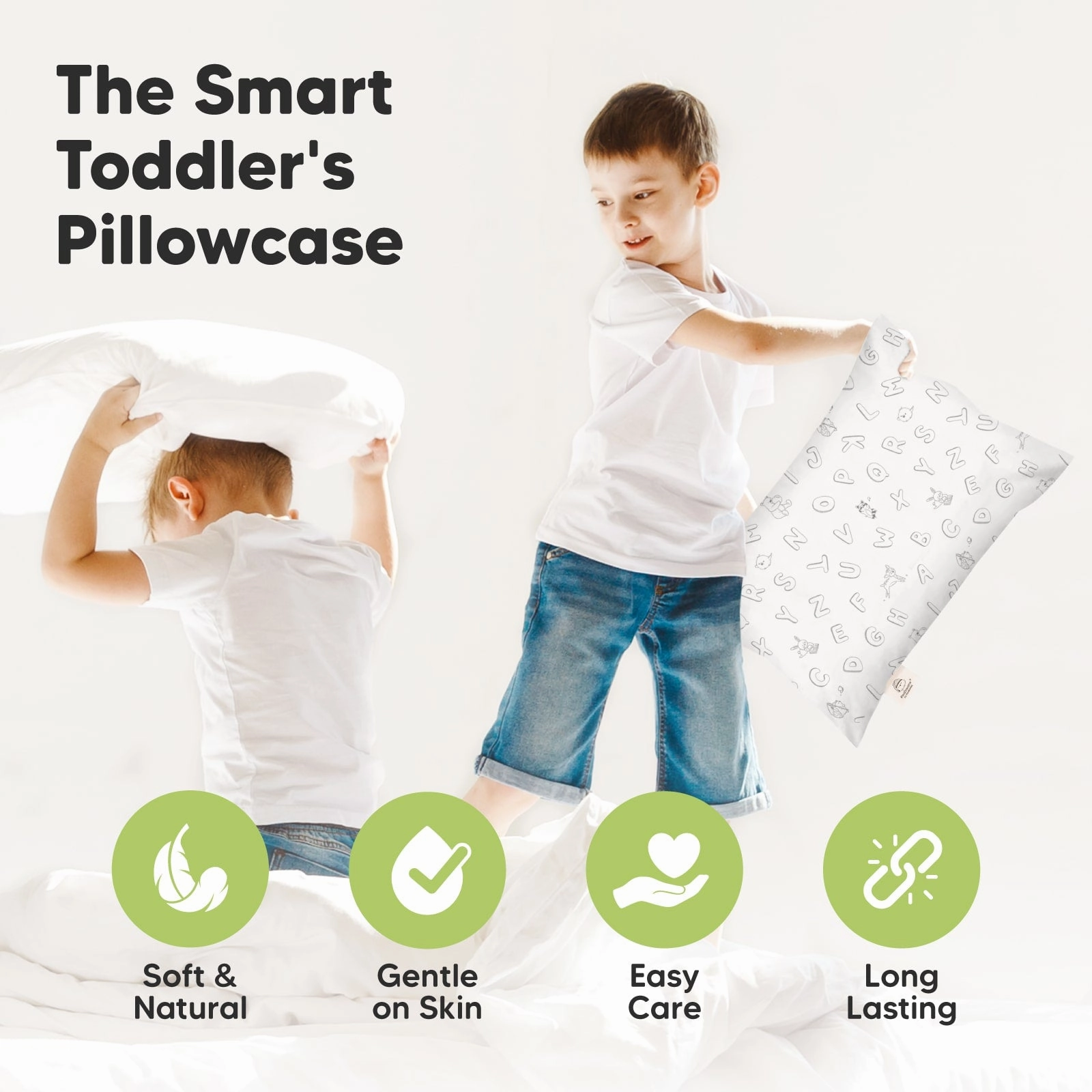 Printed Toddler Pillowcase 13X18" (ABC Land)