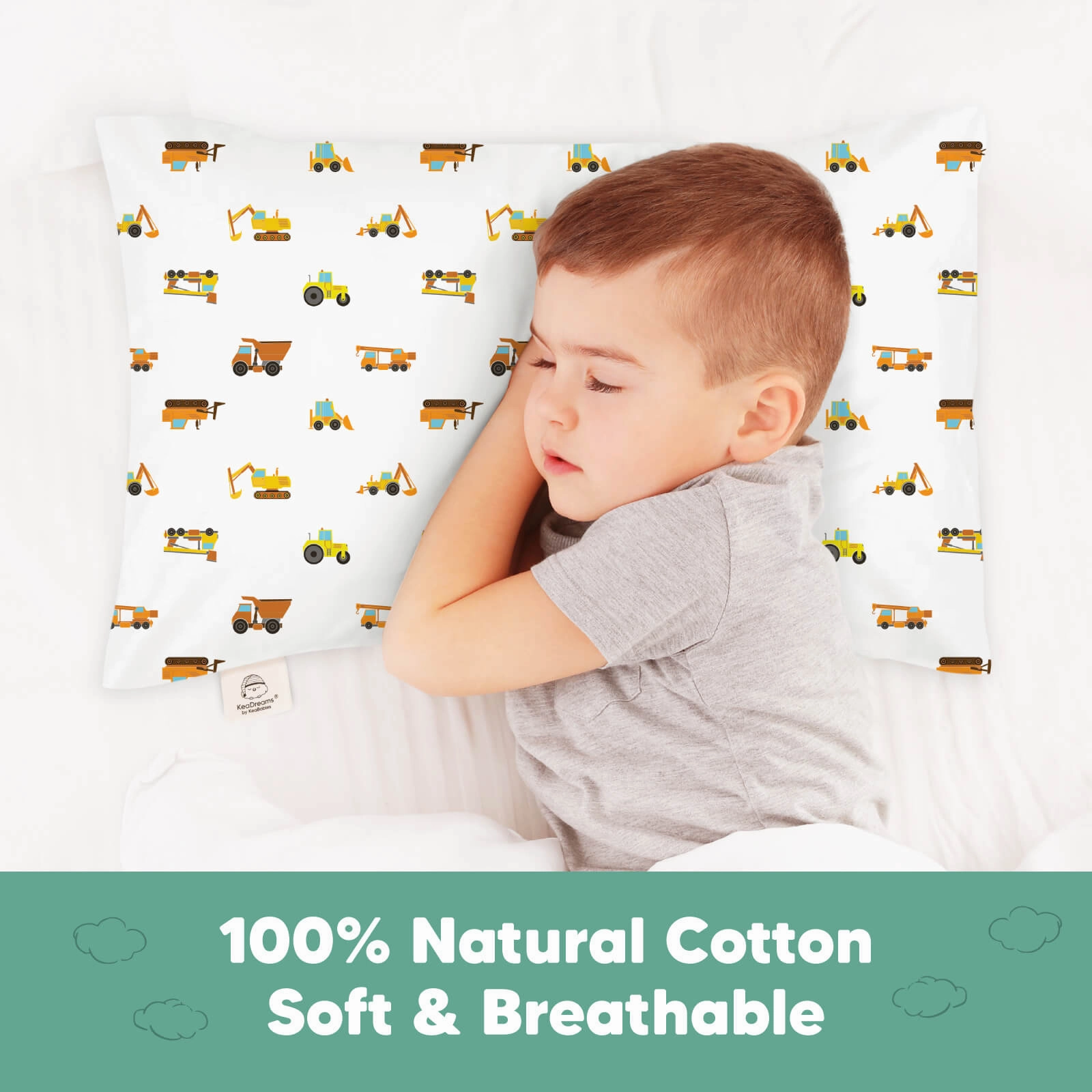 Printed Toddler Pillowcase 13X18" (Construction)