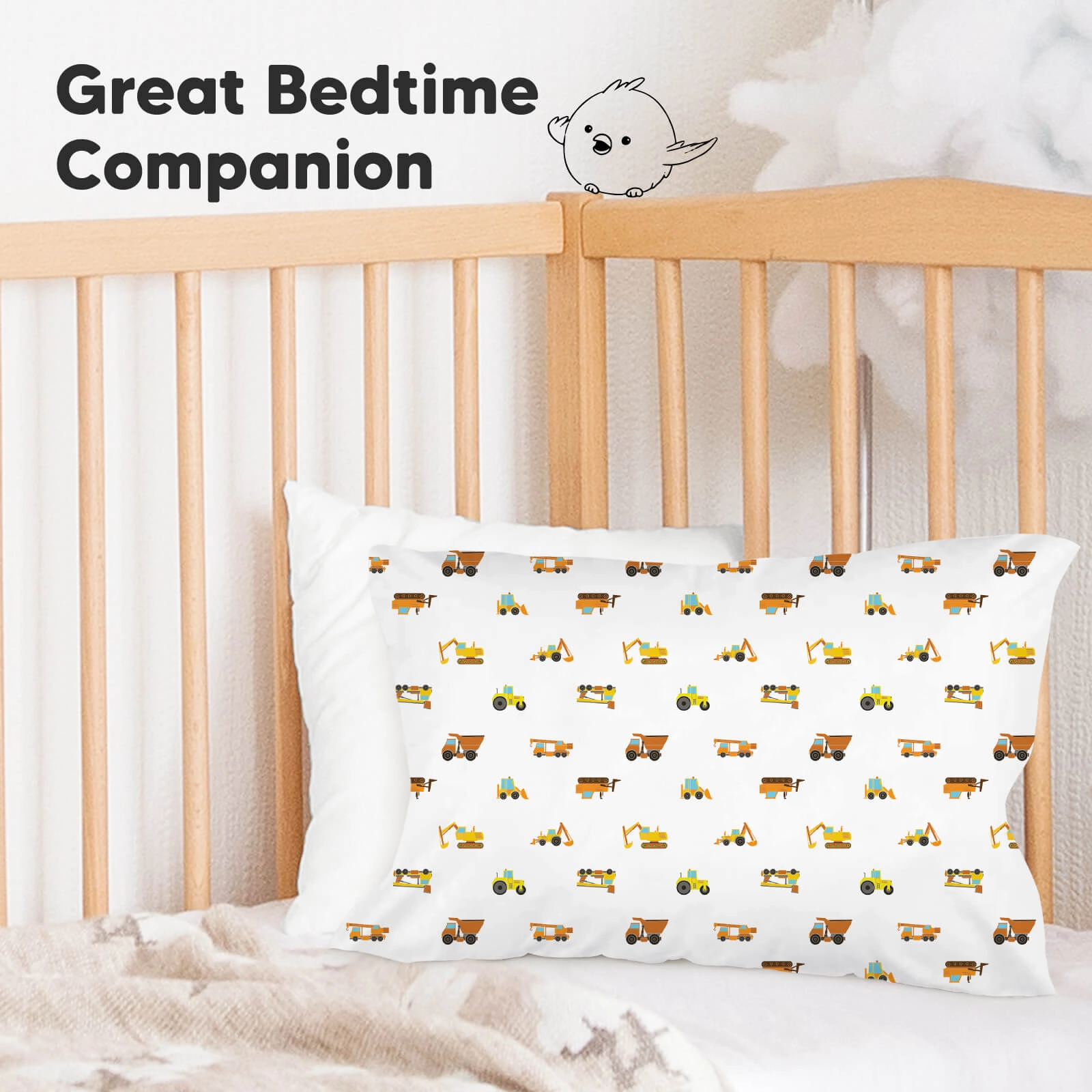 Printed Toddler Pillowcase 13X18" (Construction)