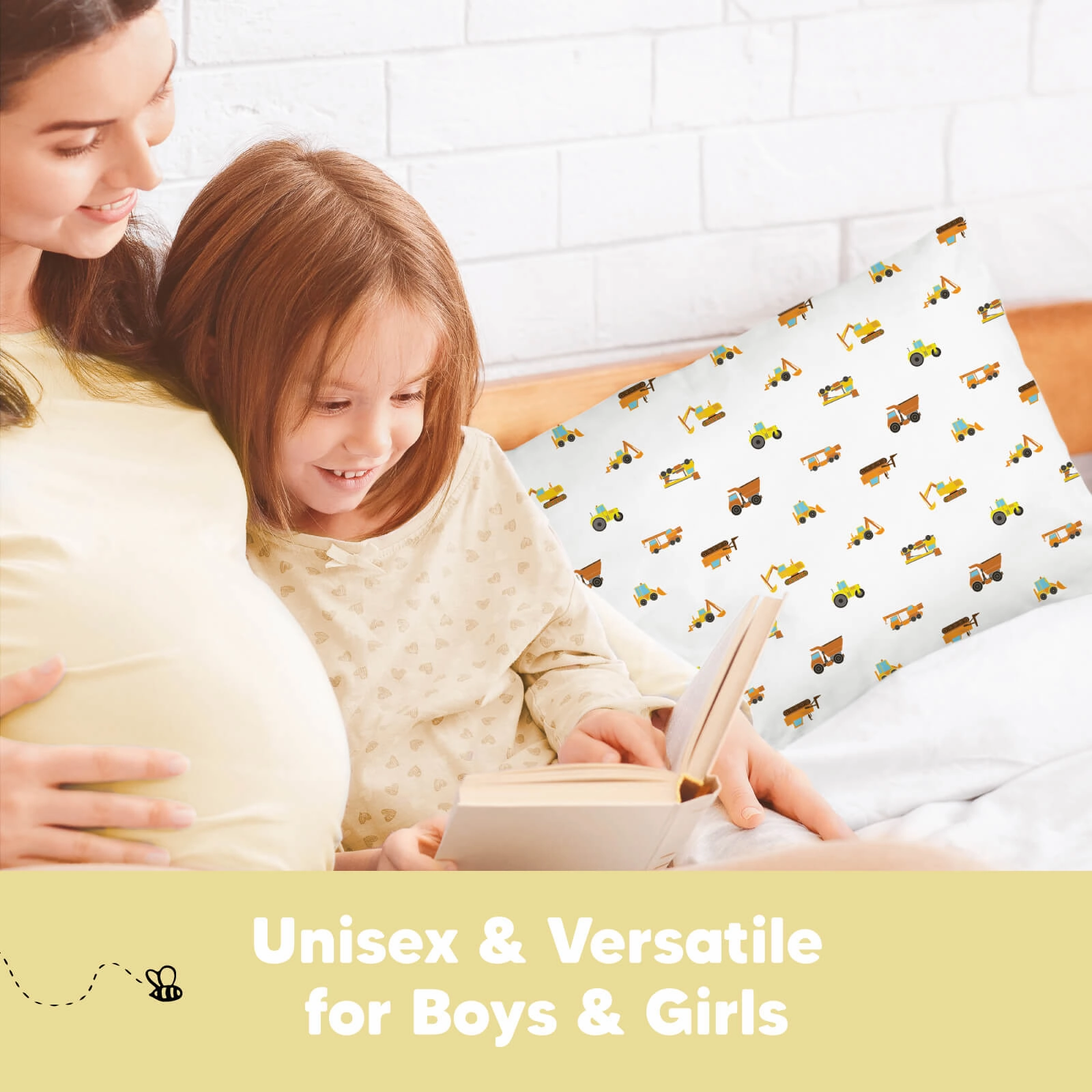 Printed Toddler Pillowcase 13X18" (Construction)
