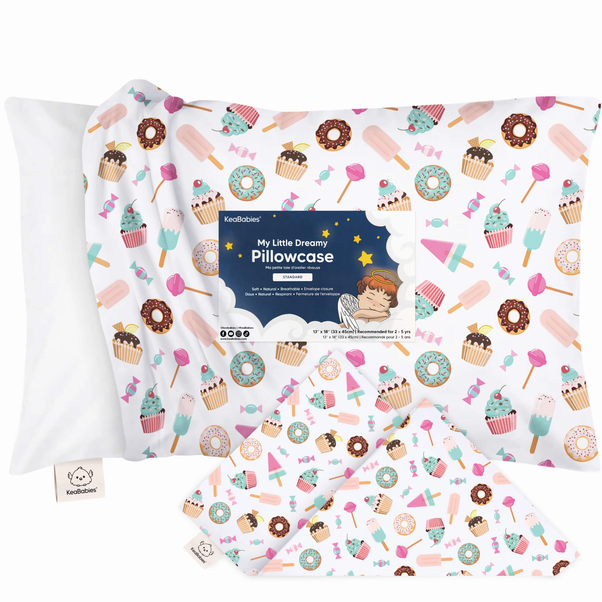 Printed Toddler Pillowcase 13X18" (Sweet Tooth)
