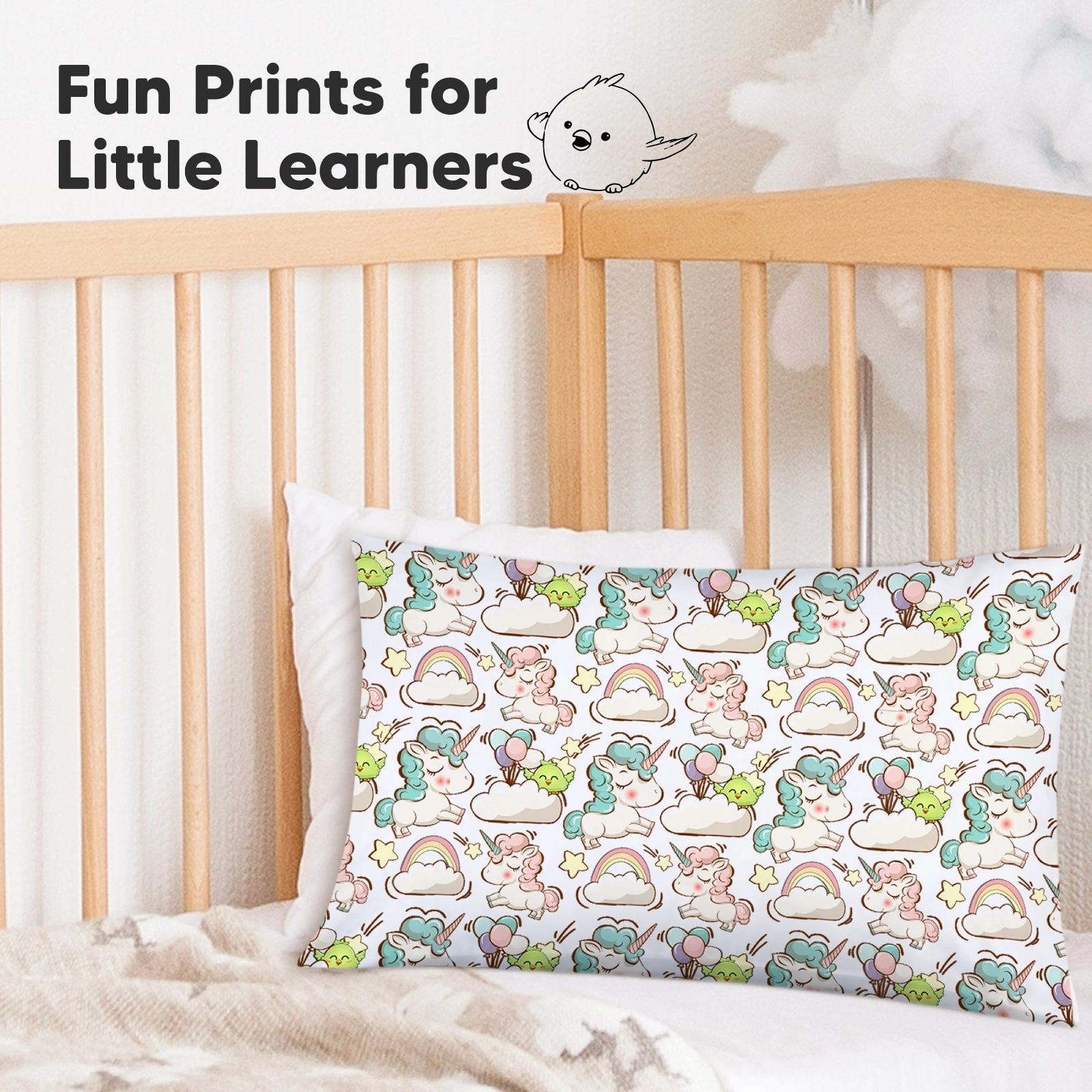Printed Toddler Pillowcase 13X18" (Unicorn Dreams)