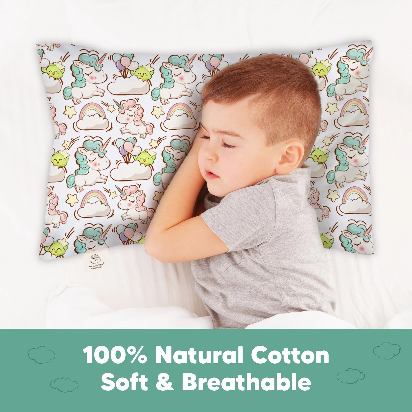 Printed Toddler Pillowcase 13X18" (Unicorn Dreams)