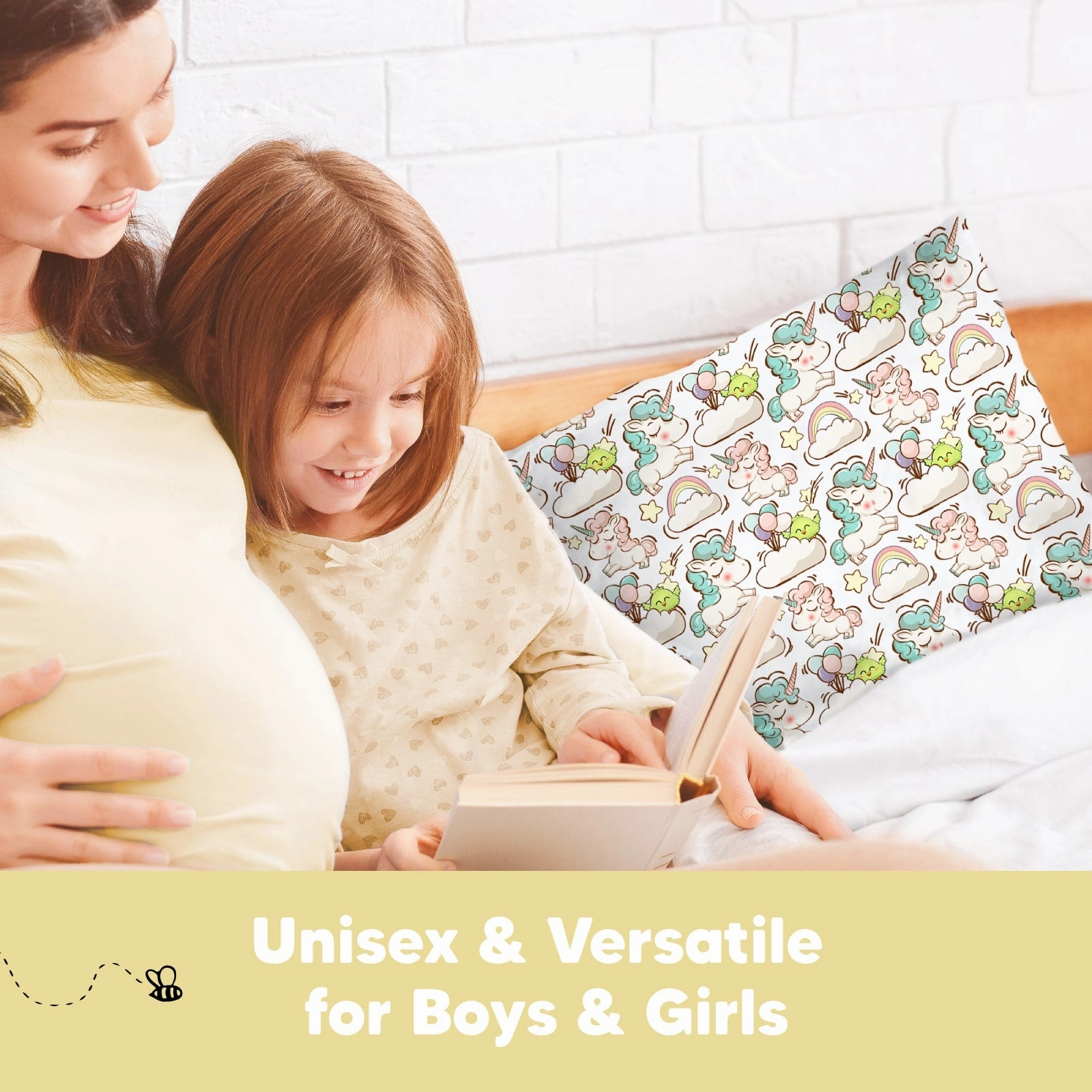 Printed Toddler Pillowcase 13X18" (Unicorn Dreams)