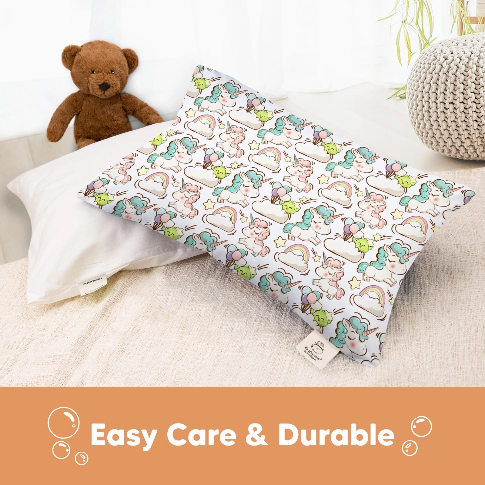 Printed Toddler Pillowcase 13X18" (Unicorn Dreams)
