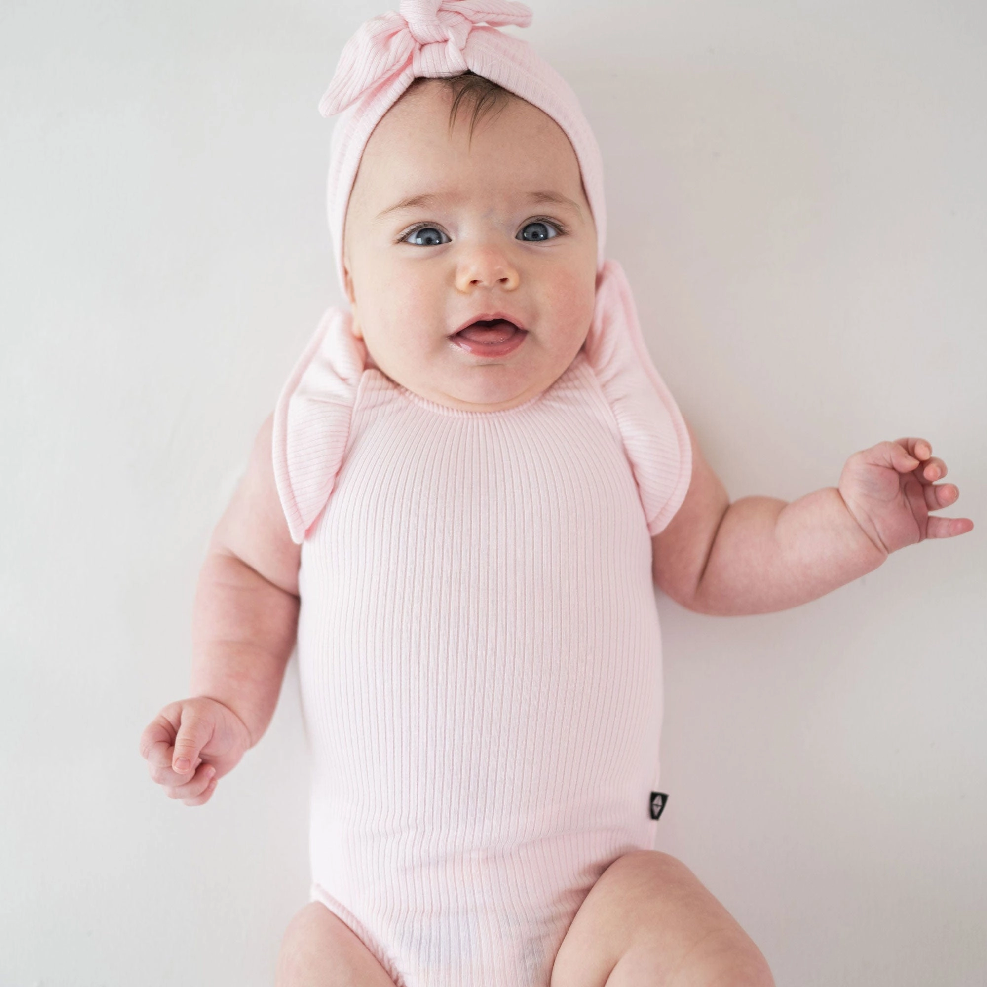 Ribbed Sleeveless Ruffle Leotard - Sakura