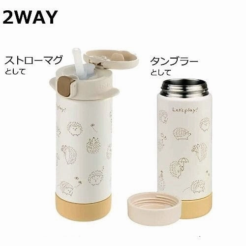 Richell - 2 Way Stainless Steel Slim Water Bottle Mug Tumblr