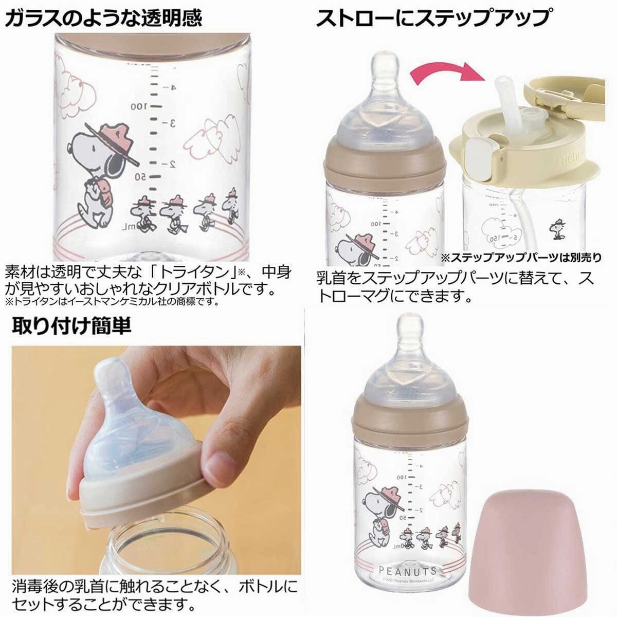 Richell - Outing Clear Baby Milk Bottle
