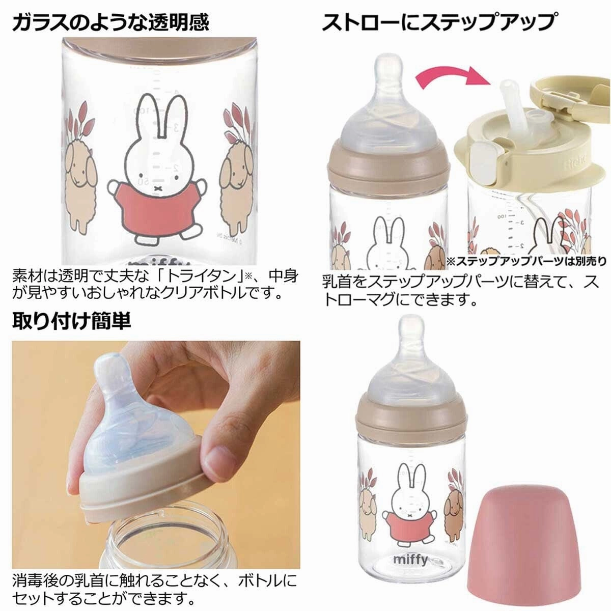 Richell - Outing Clear Baby Milk Bottle