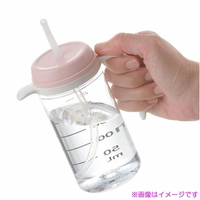 Richell - You Can Use It Easy Handle Clear Drinking Straw Cup