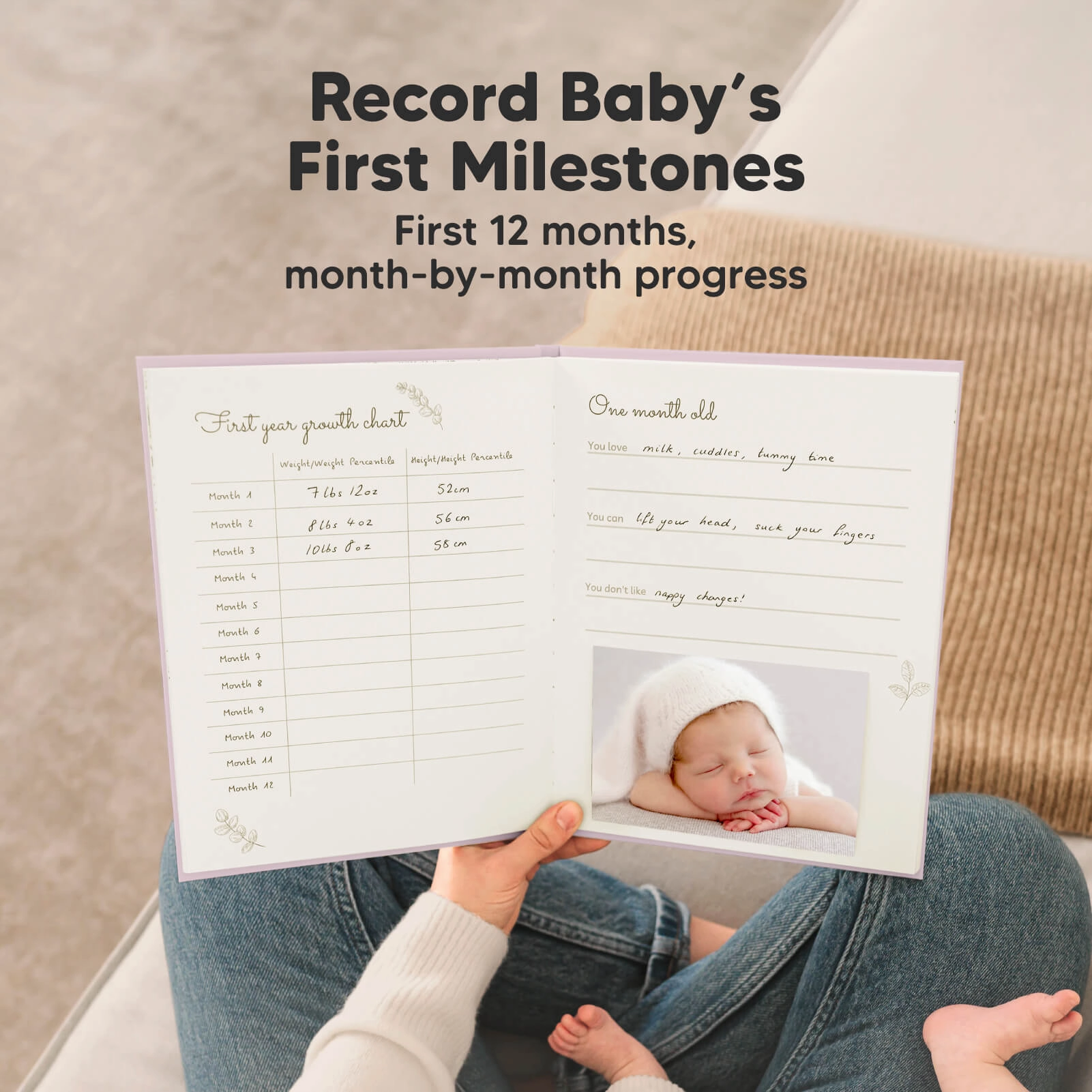 Sketch Baby First Years Memory Book (Mist Pink)