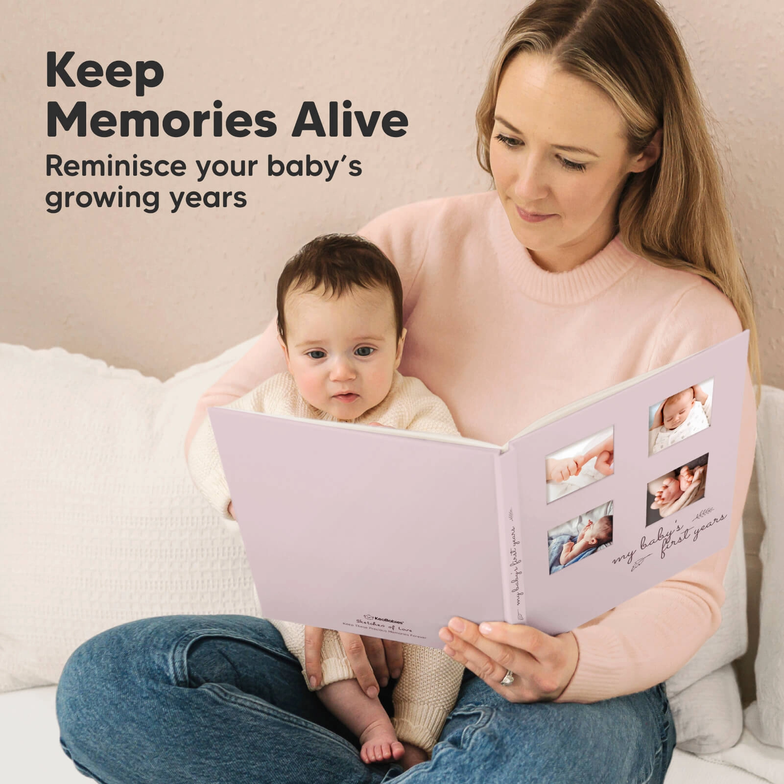 Sketch Baby First Years Memory Book (Mist Pink)