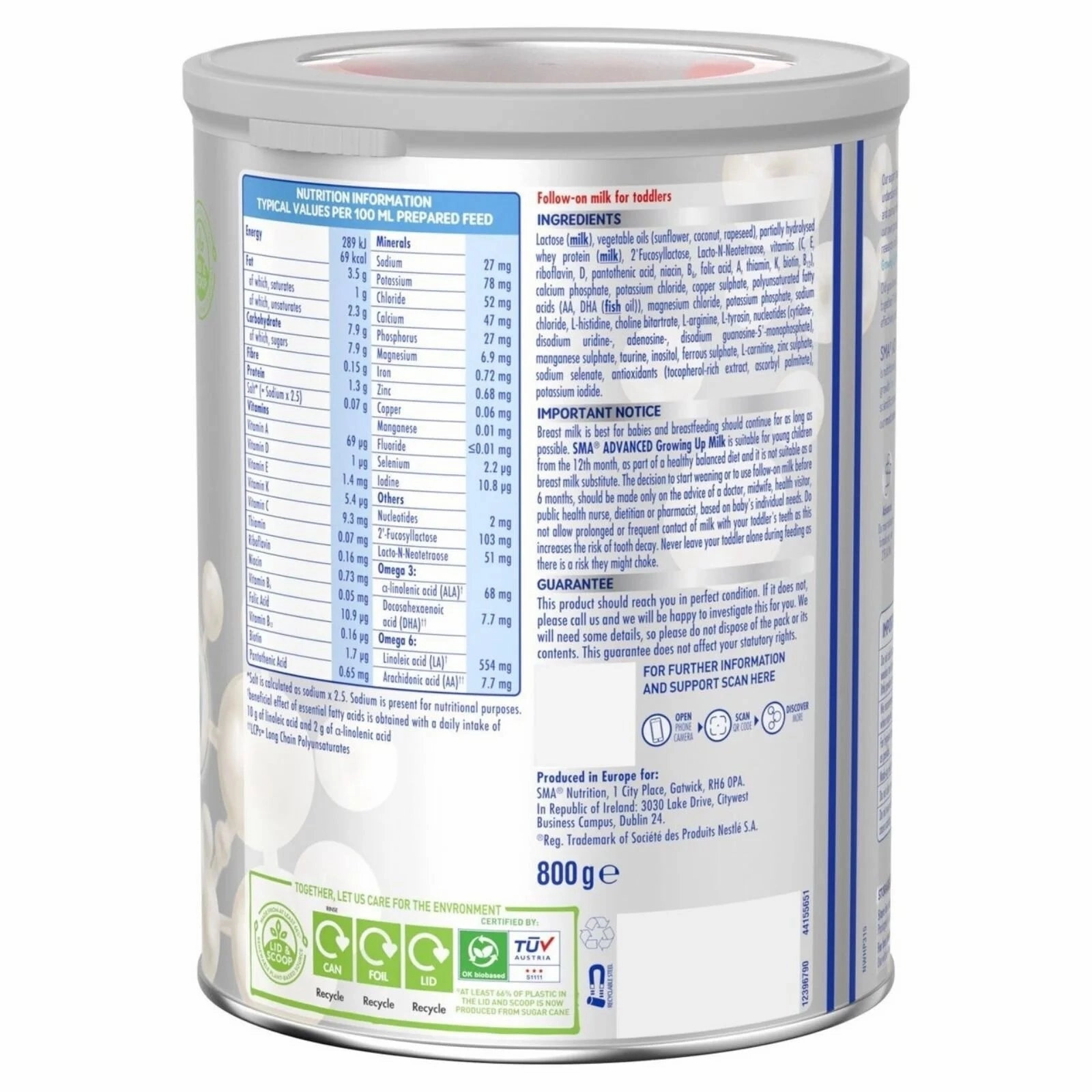 SMA Advanced 3 Toddler Milk Powder 12-36 months 800g