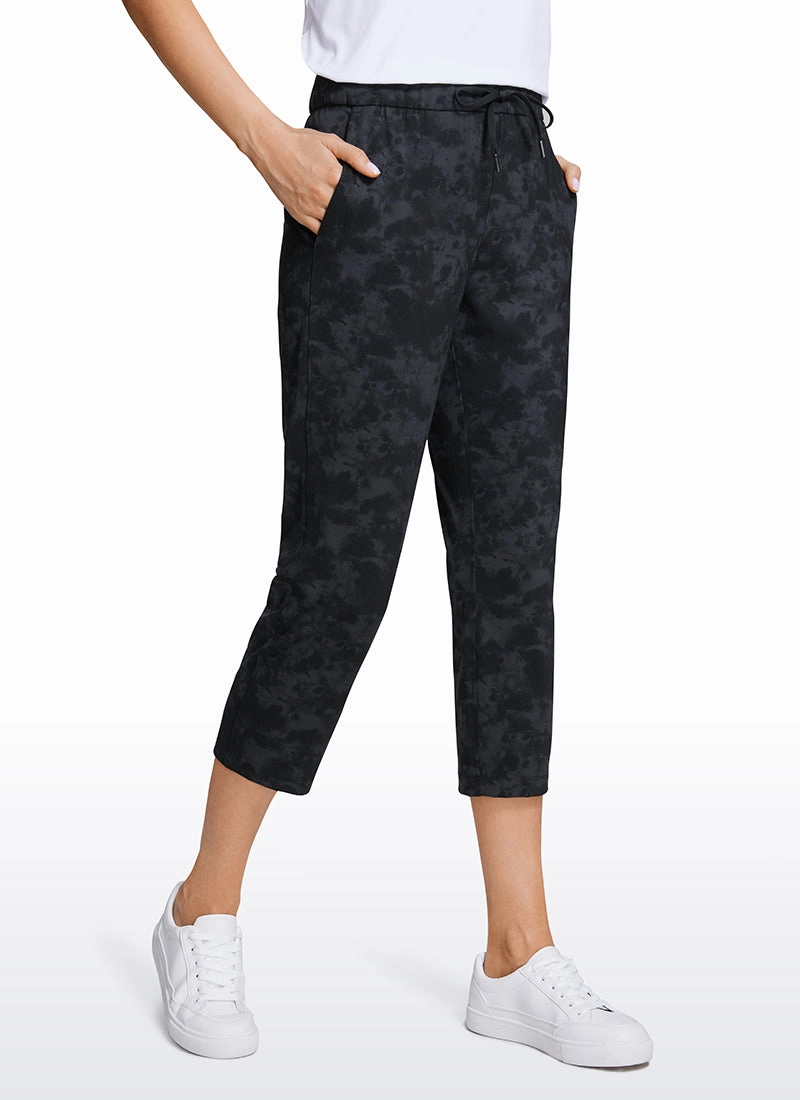 Stretch Cropped Pants with Pockets 23''